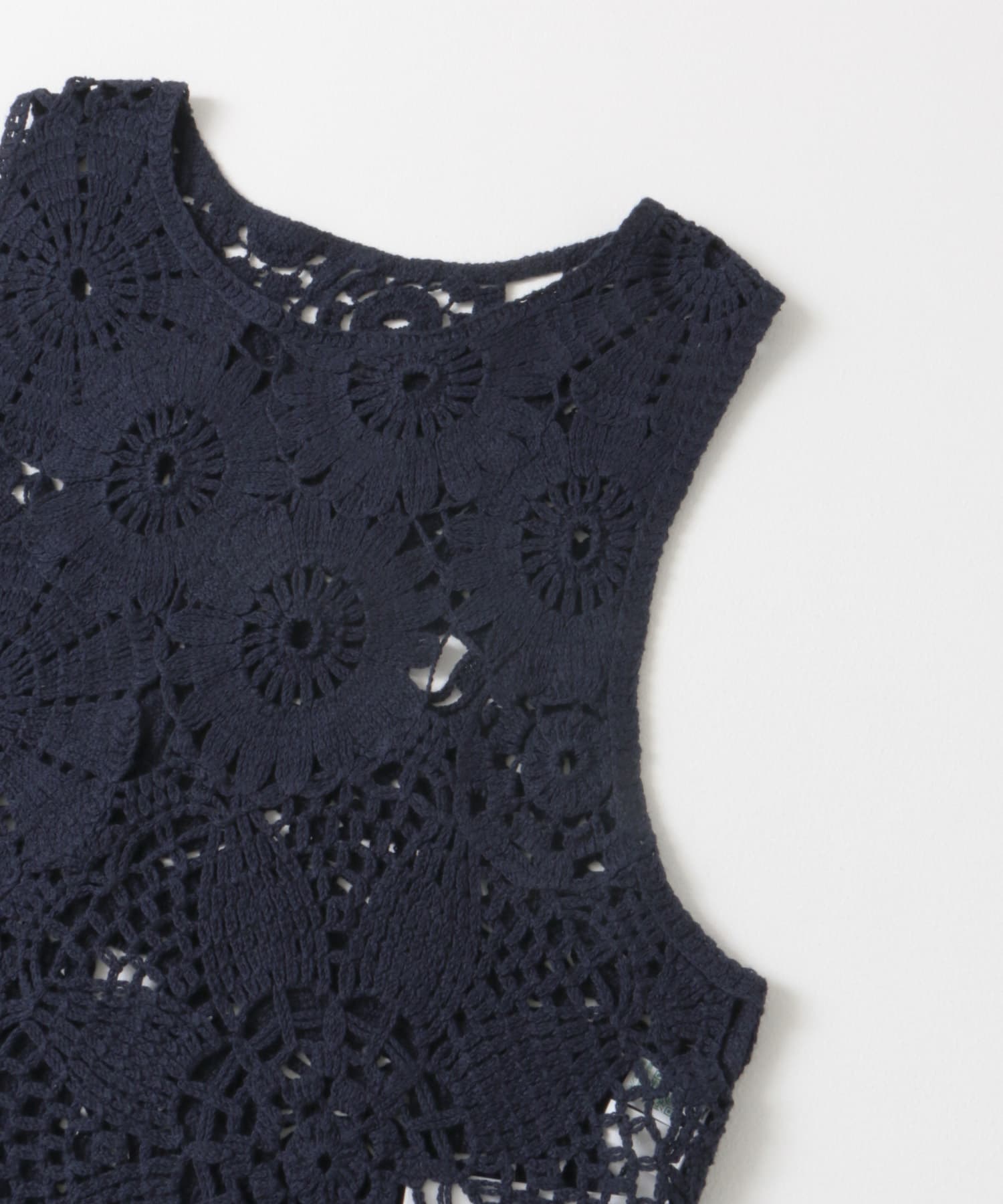 レースクロップドベスト NAVY one