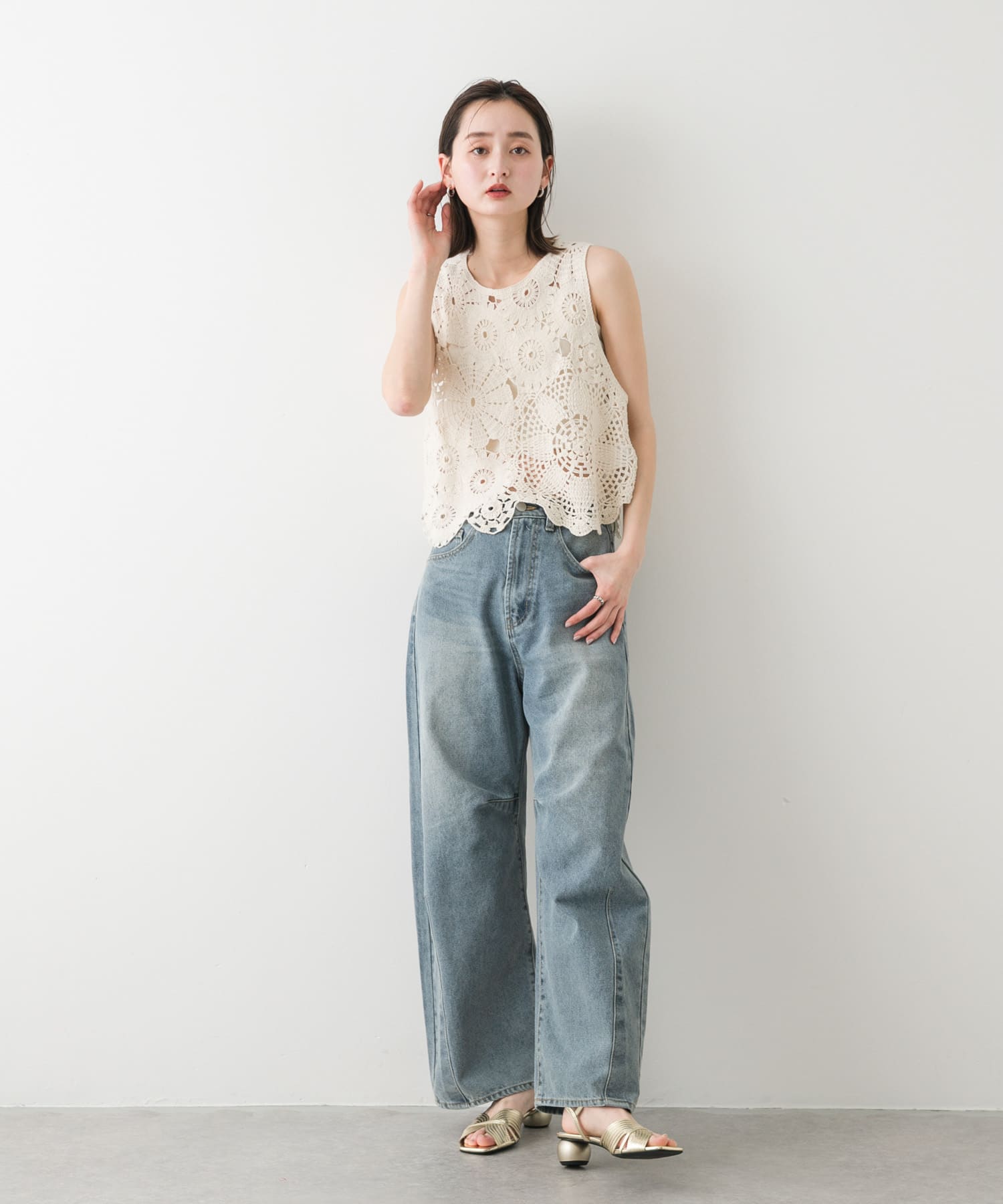 身長：169cm サイズ：one