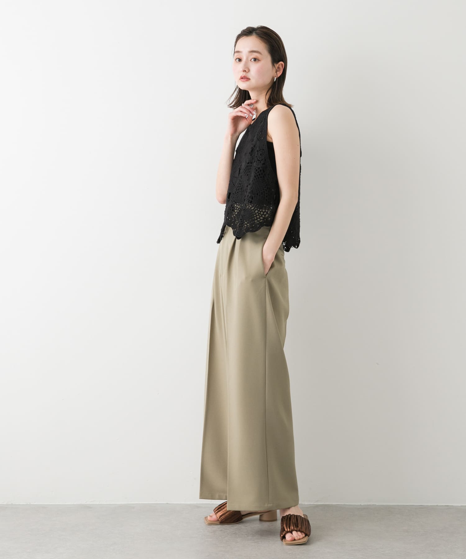身長：169cm サイズ：one
