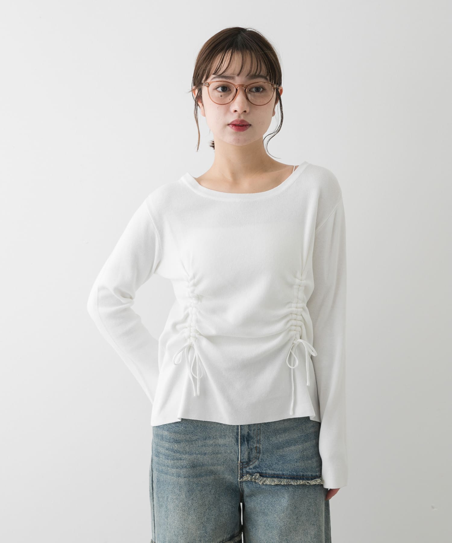 身長：158cm サイズ：one