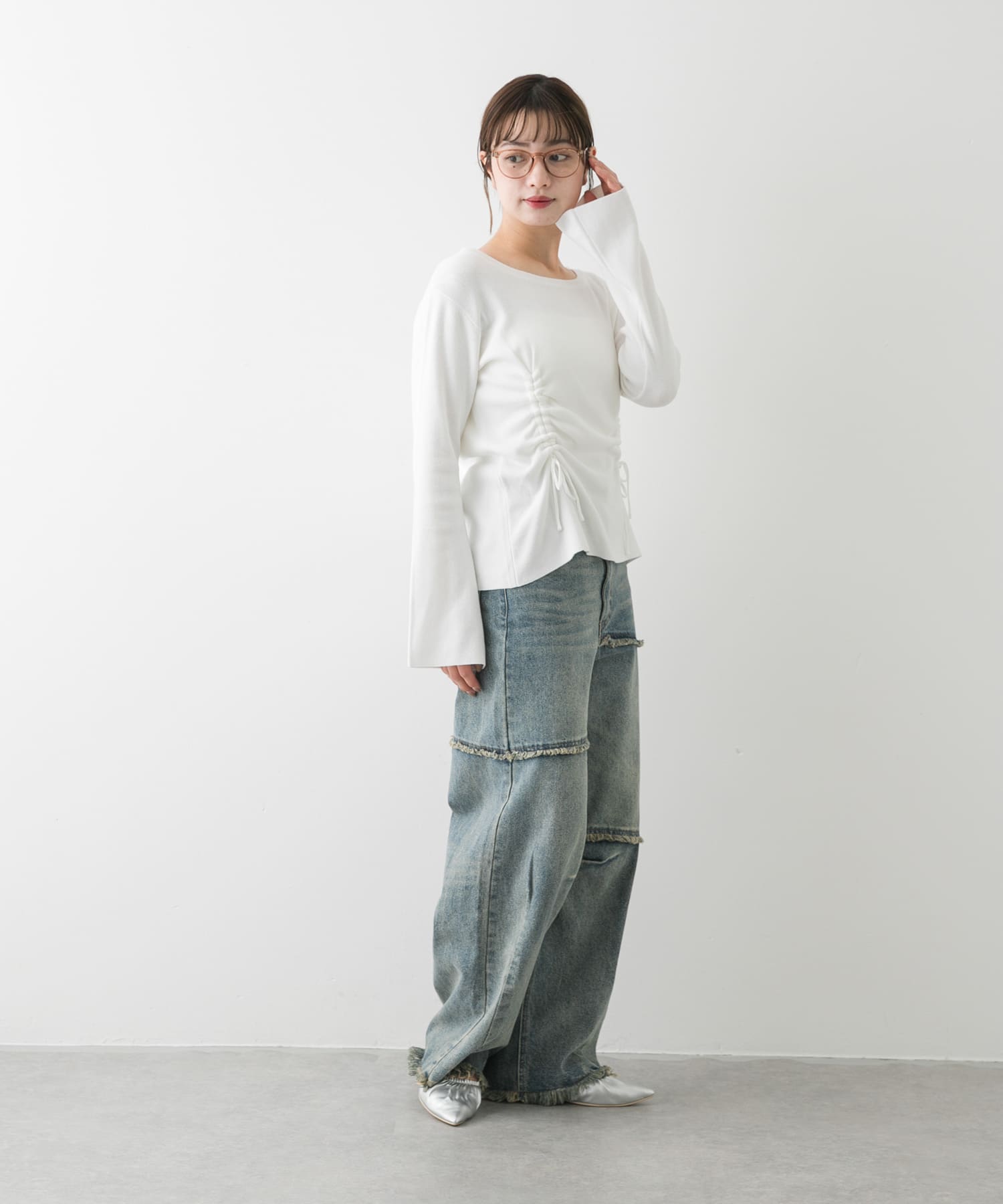 身長：158cm サイズ：one