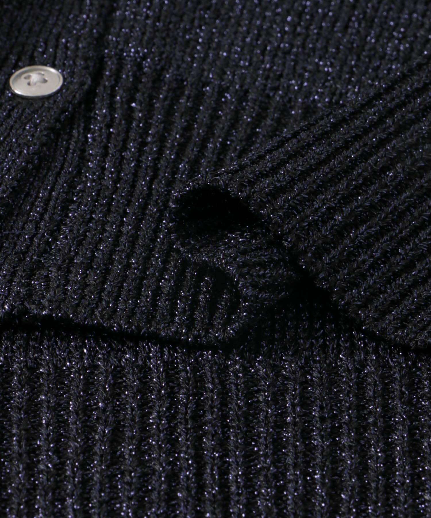 『洗濯可』グリッターカーディガン NAVY one