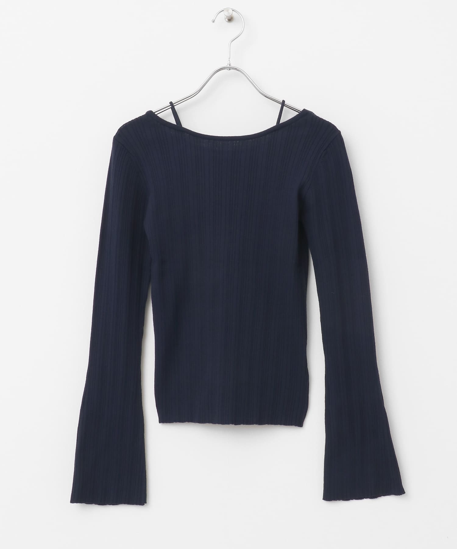 ストラップラウンドネックセーター NAVY one