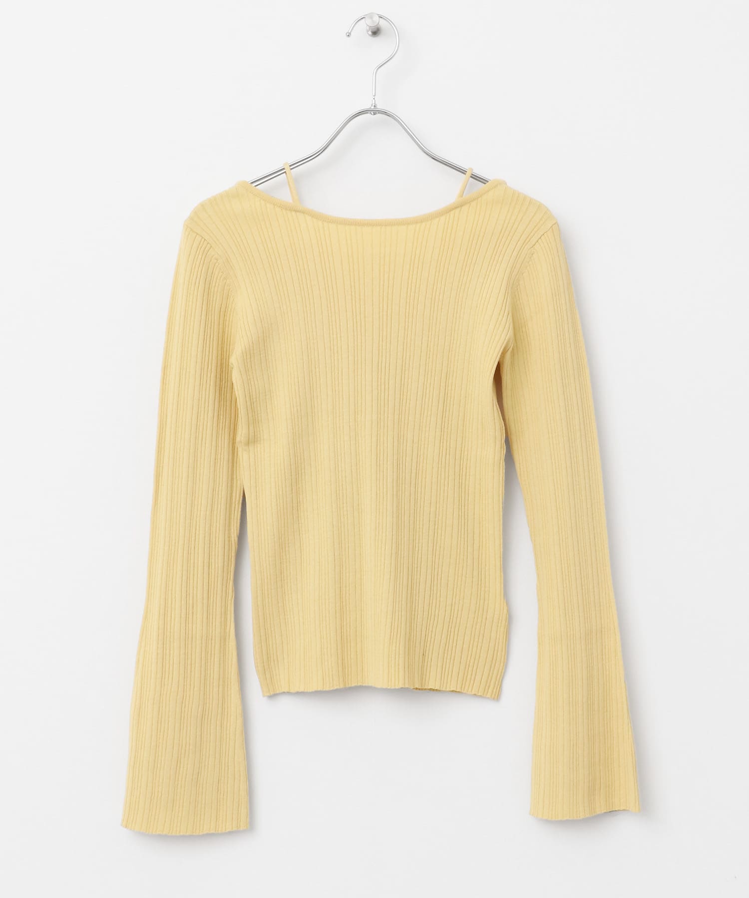 ストラップラウンドネックセーター YELLOW one