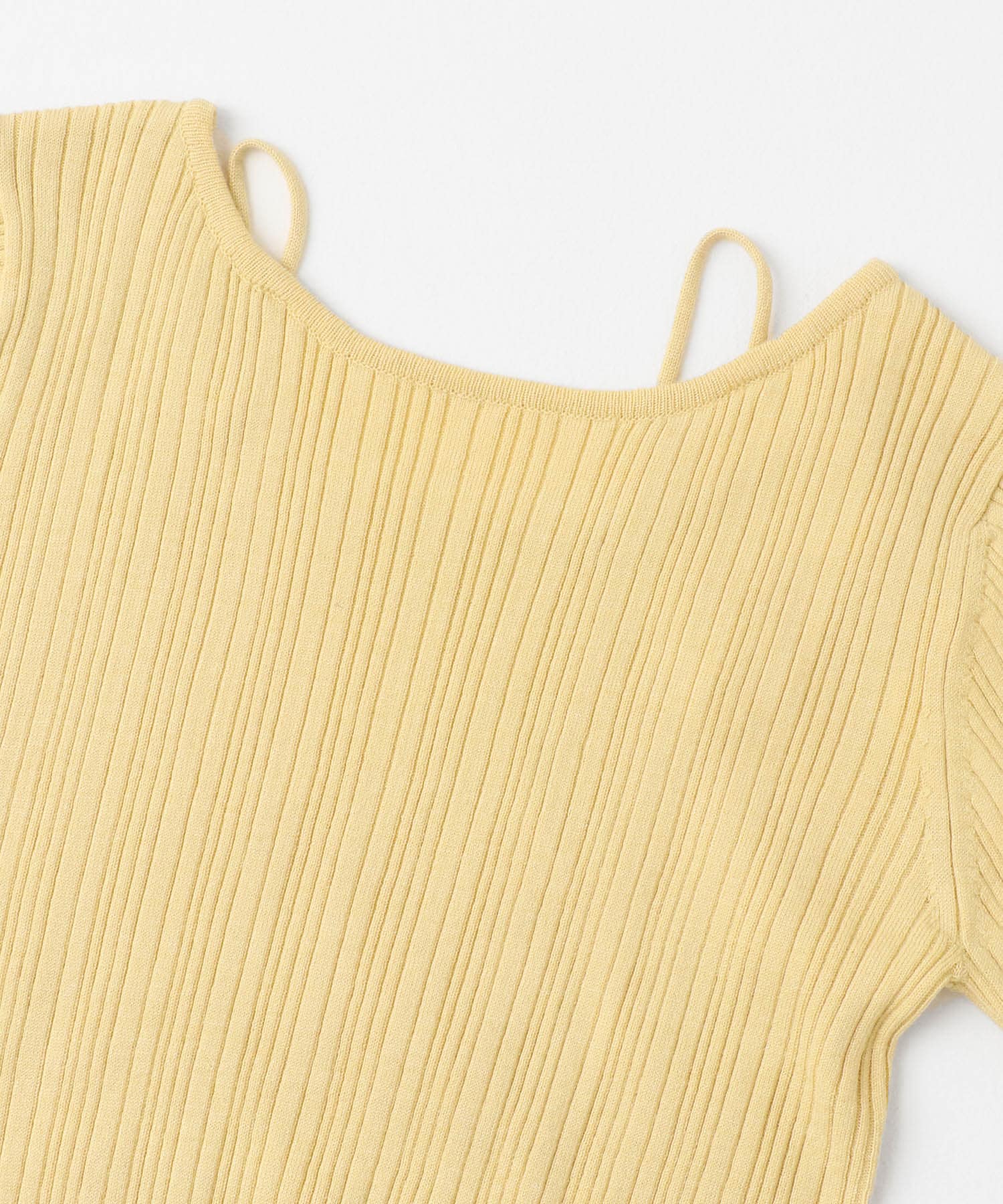 ストラップラウンドネックセーター YELLOW one