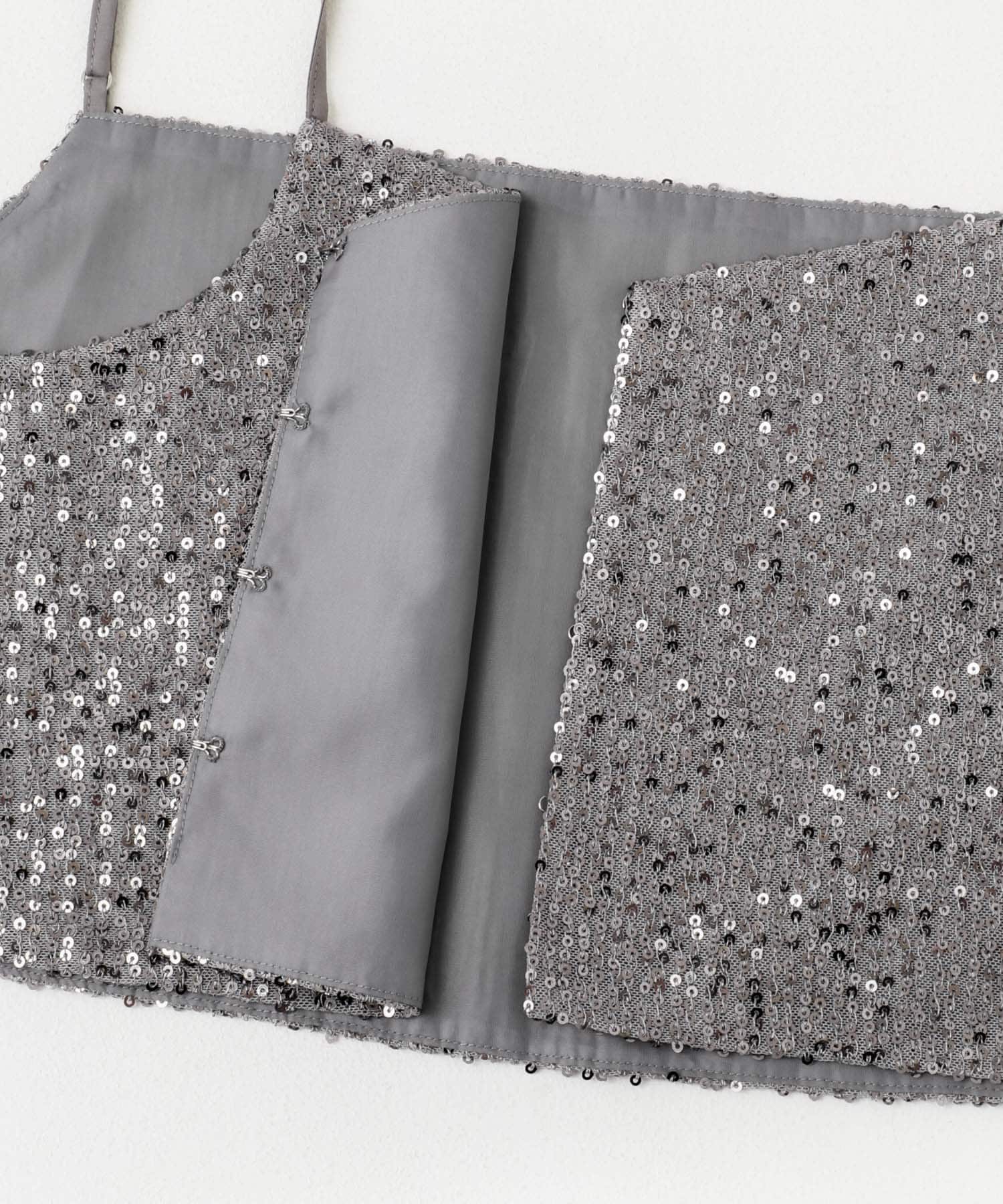 スパンコールホックビスチェ GRAY one