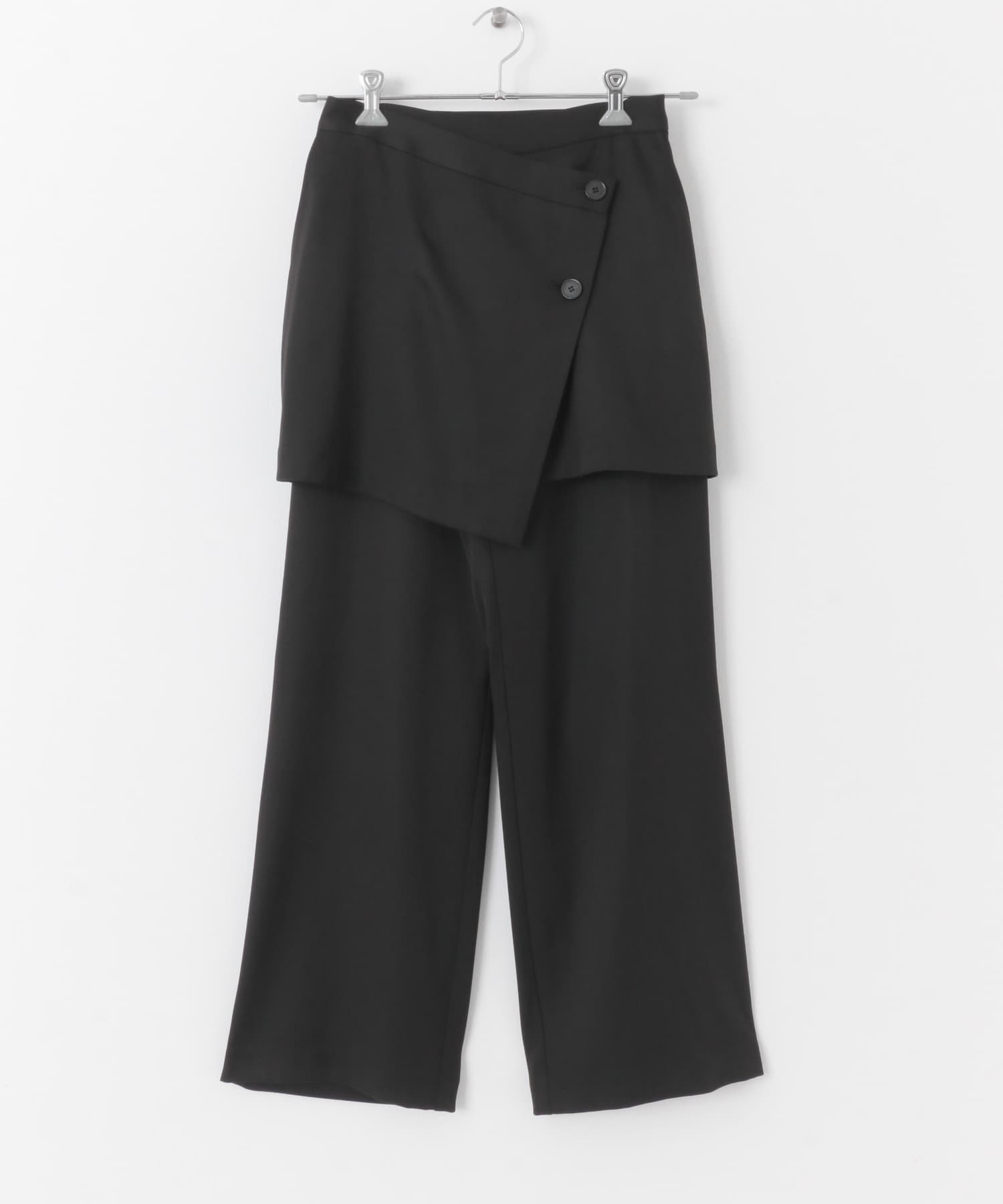 レイヤードパンツ BLACK S