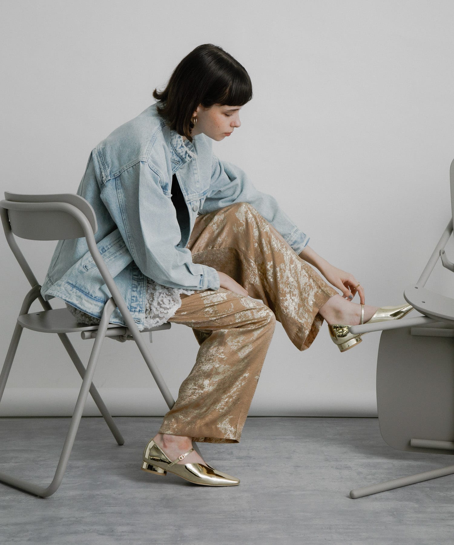 ハクプリントパンツ