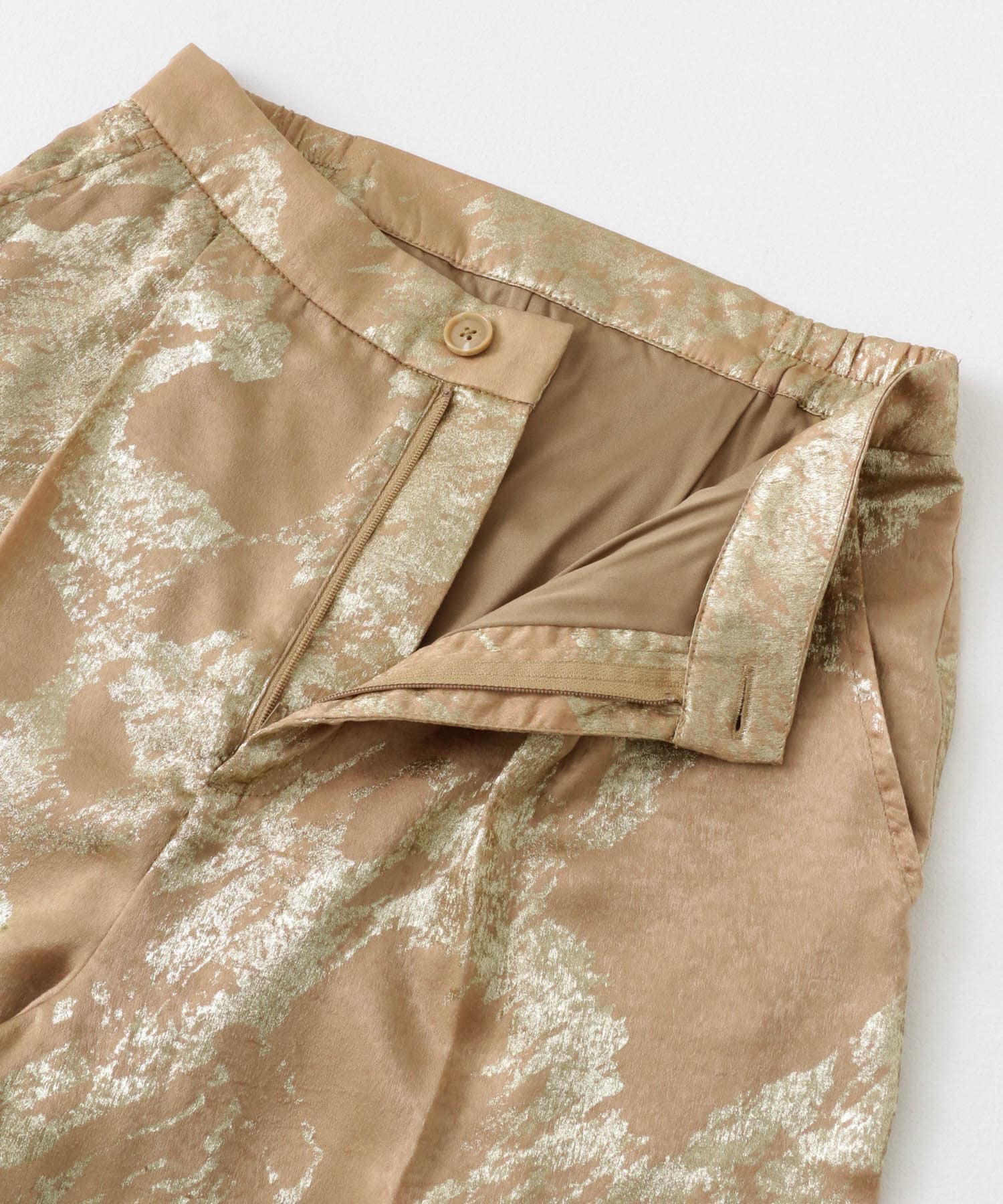 ハクプリントパンツ BEIGE S