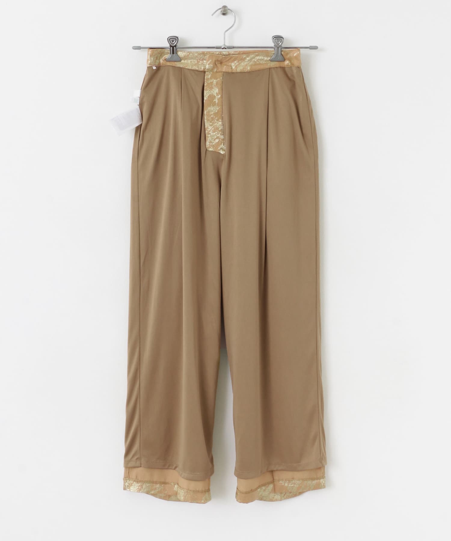 ハクプリントパンツ BEIGE S
