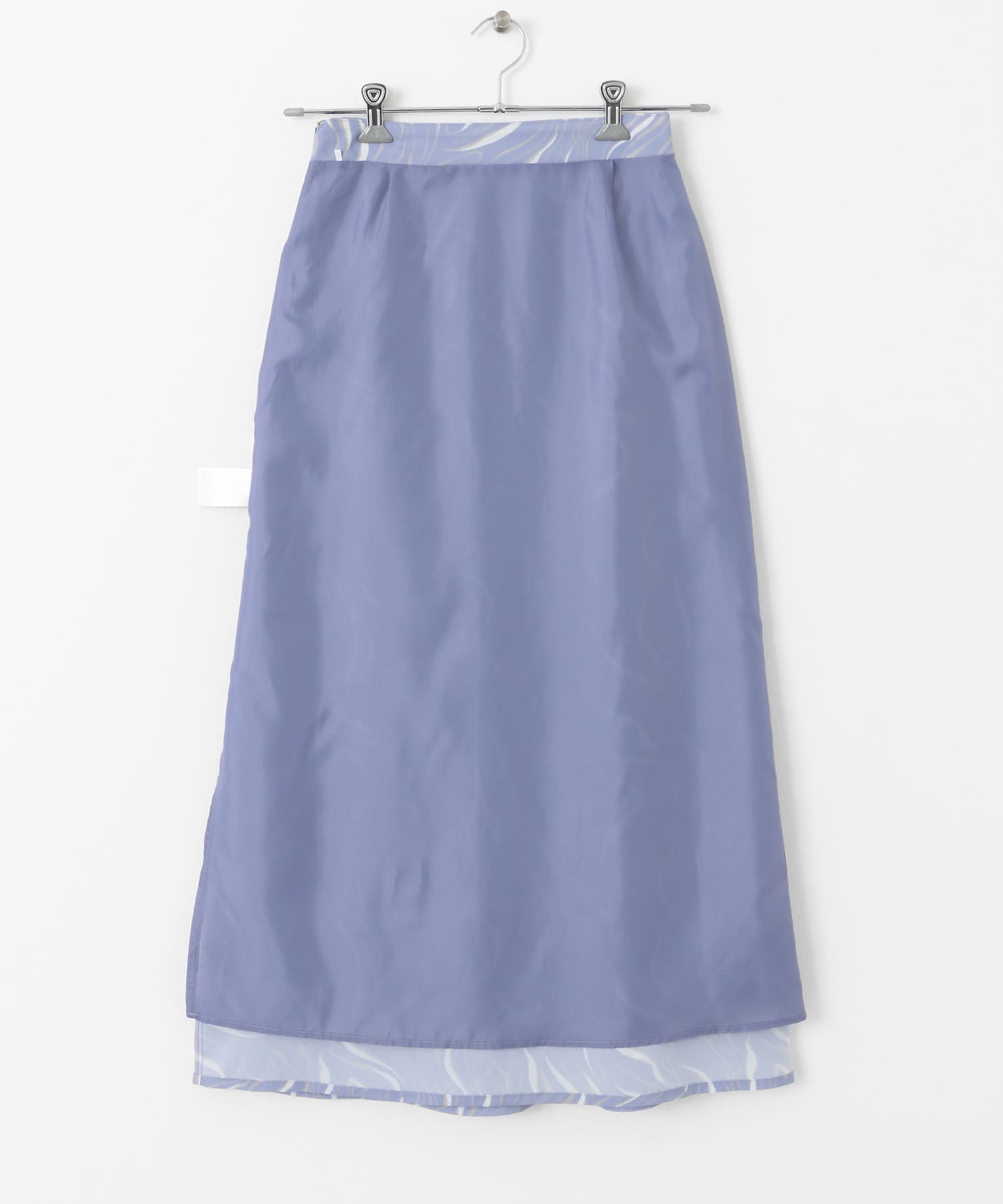 マーブルパターンナロースカート PPL×BEG S