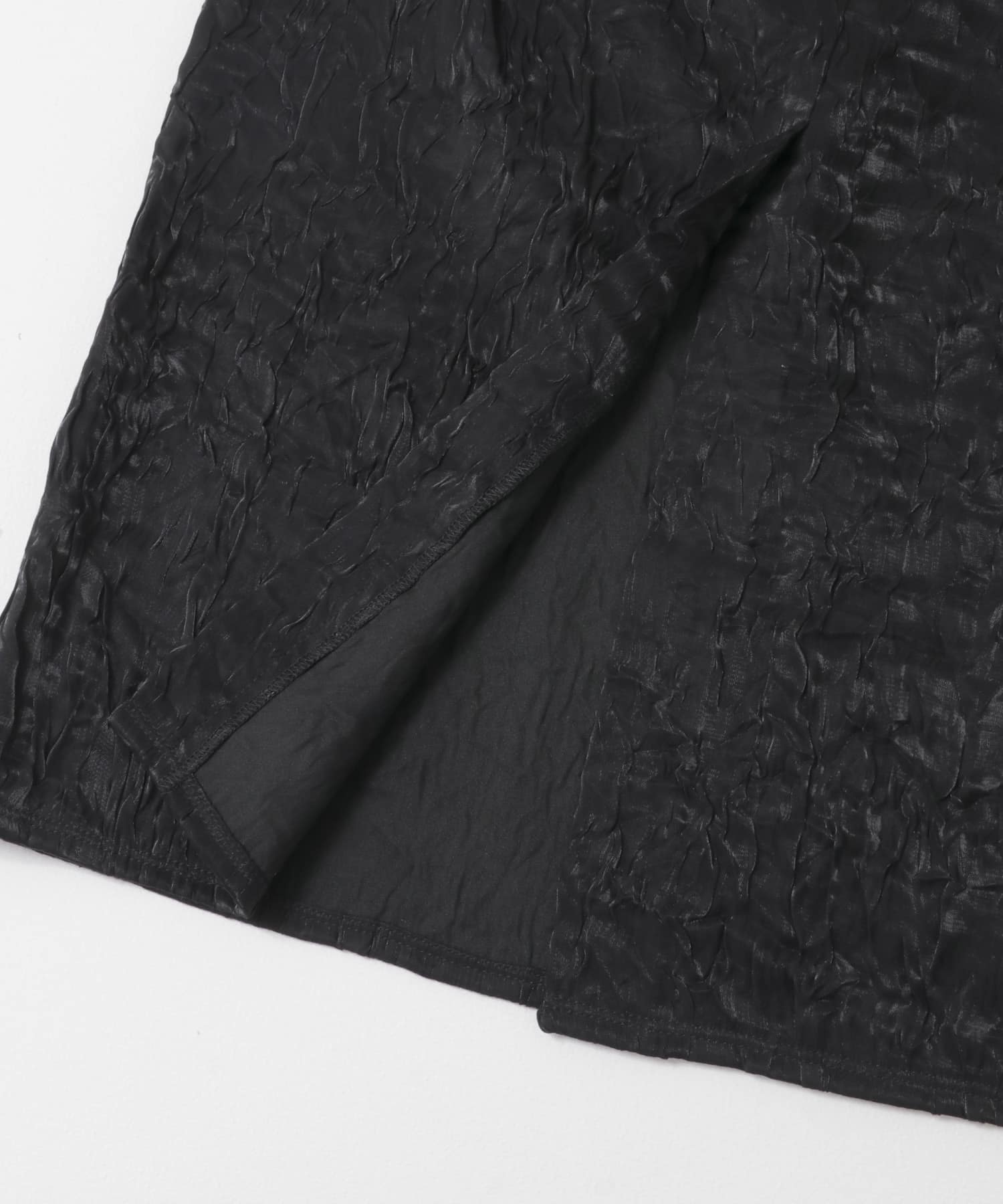 シャイニークリンクルイージースカート BLACK one