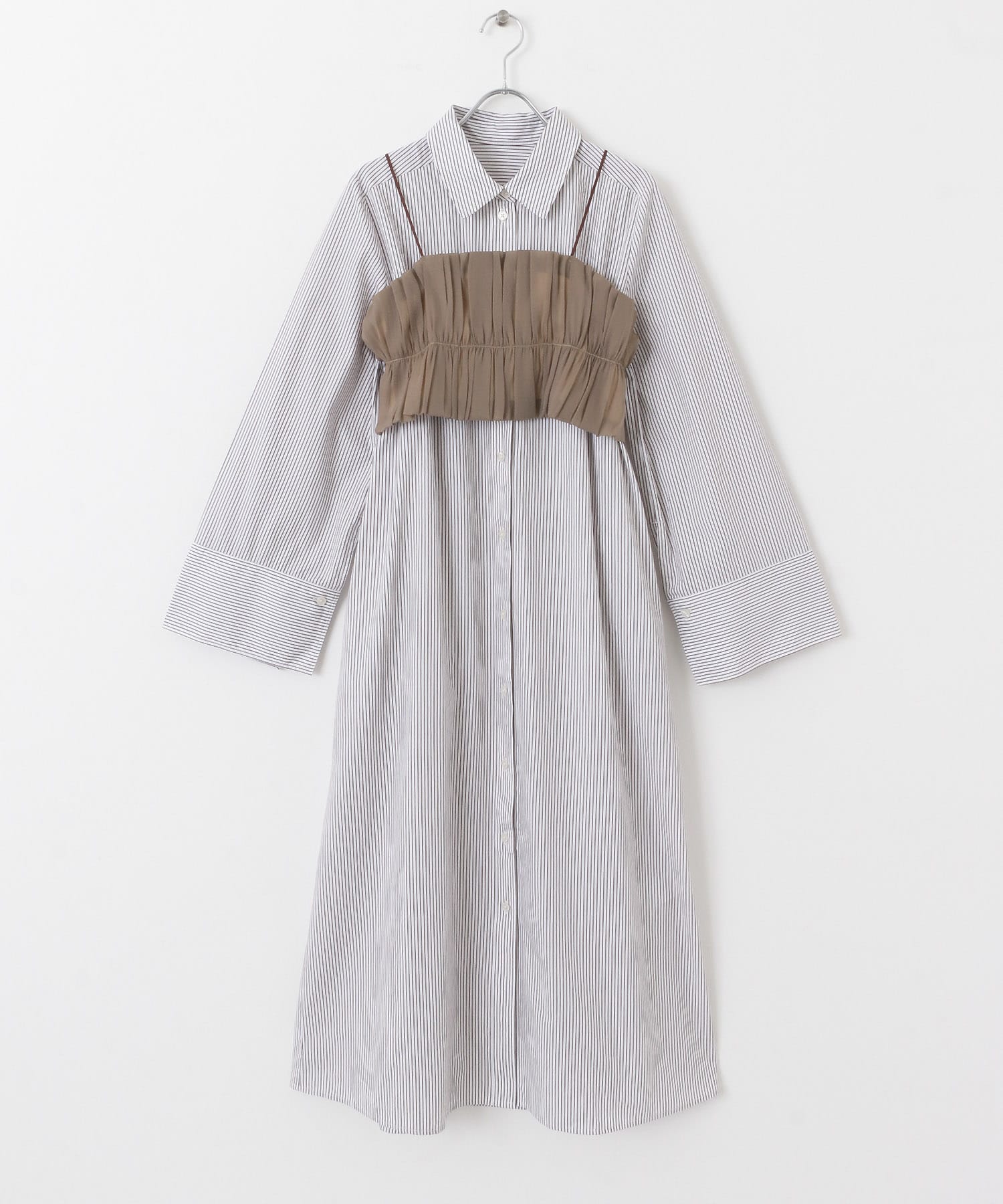 ビスチェセットワンピース BEG×O.WHT COMPACT