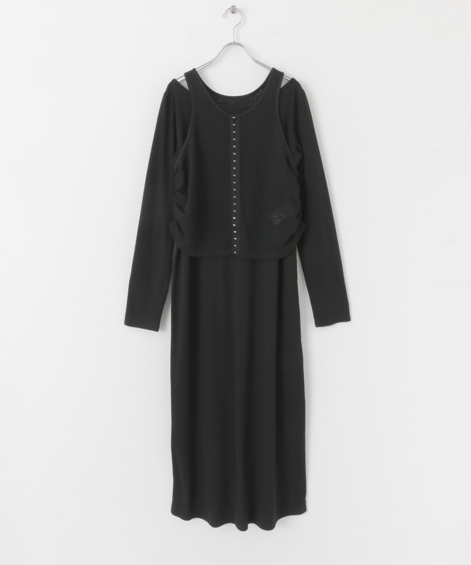 アメスリレイヤードワンピース BLACK COMPACT