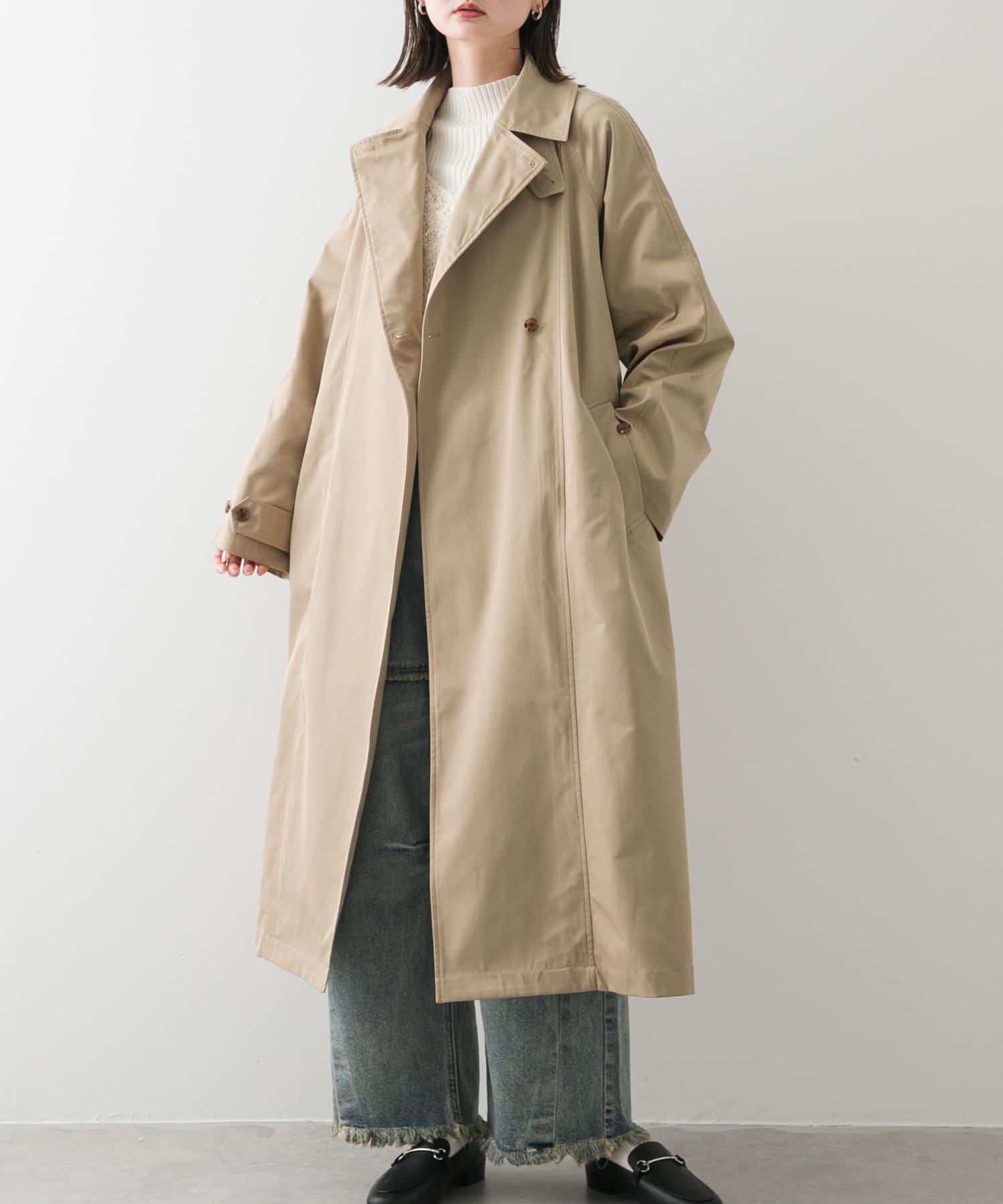 撥水/防花粉』SKINProofトレンチコート(One CHARCOAL): アウター