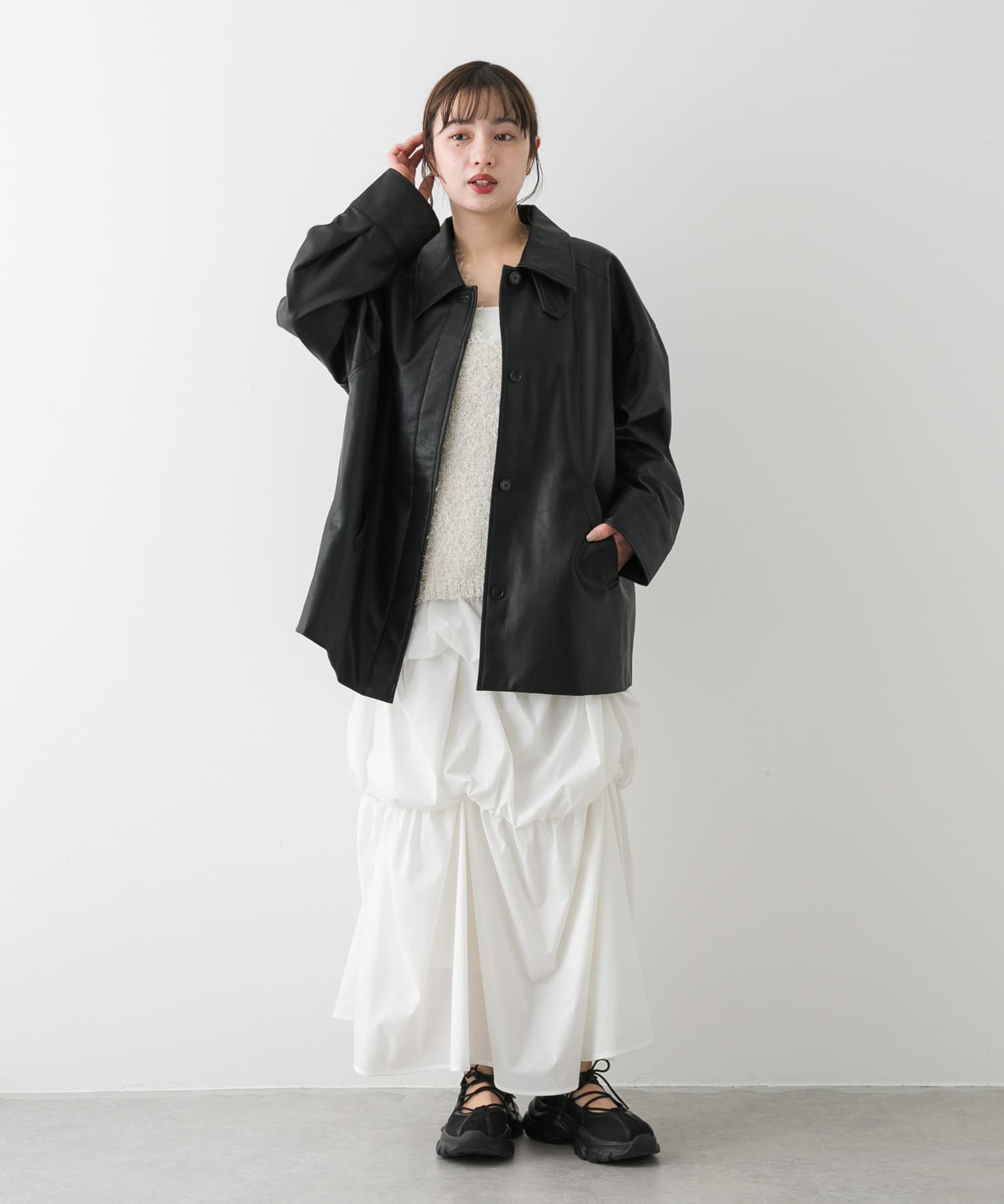 身長：158cm サイズ：one