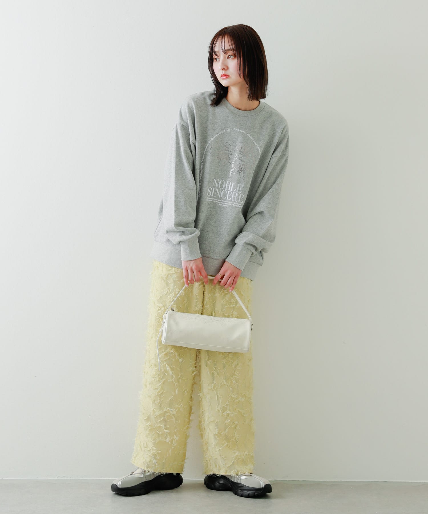 ハクプリントドラムバッグ IVORY one