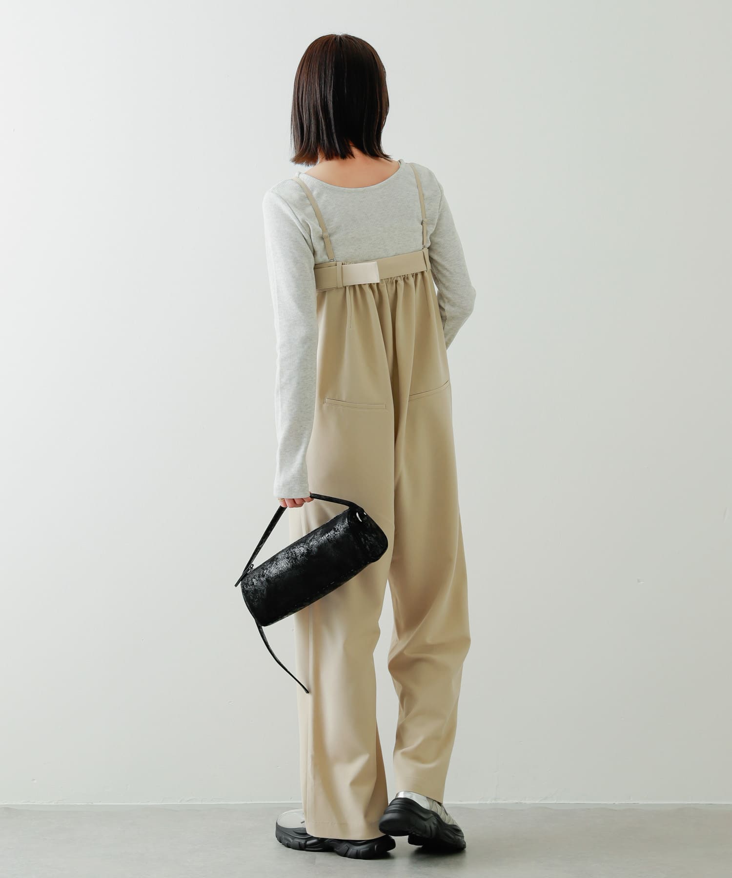 ハクプリントドラムバッグ BLACK one