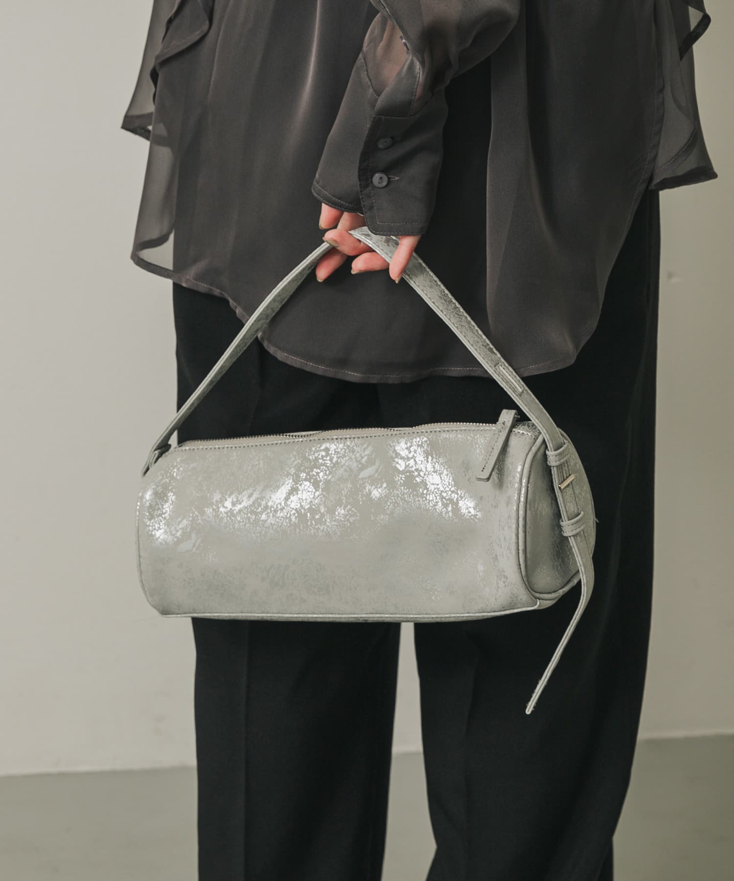 ハクプリントドラムバッグ GRAY one