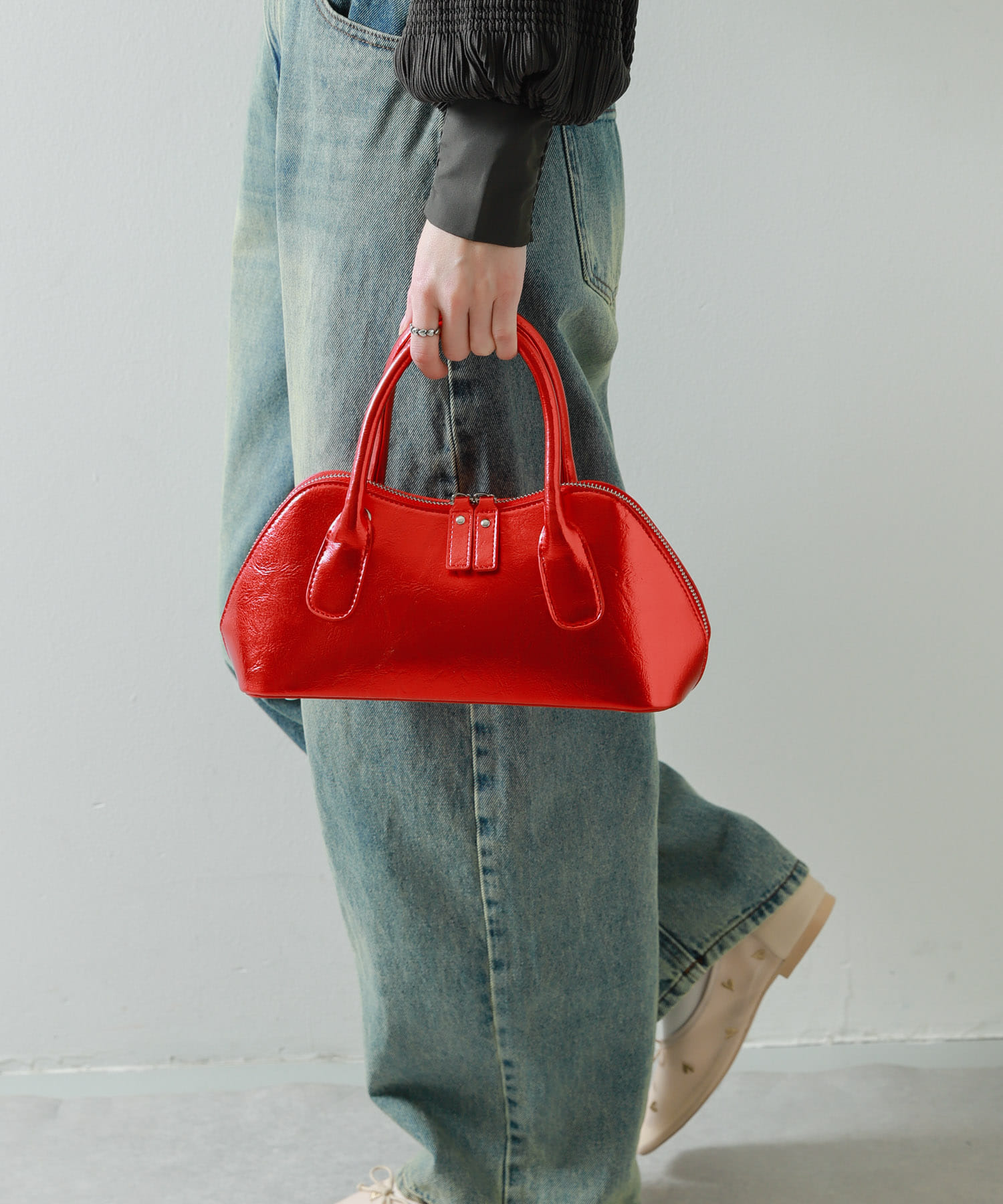 ハートボストンバッグ RED one