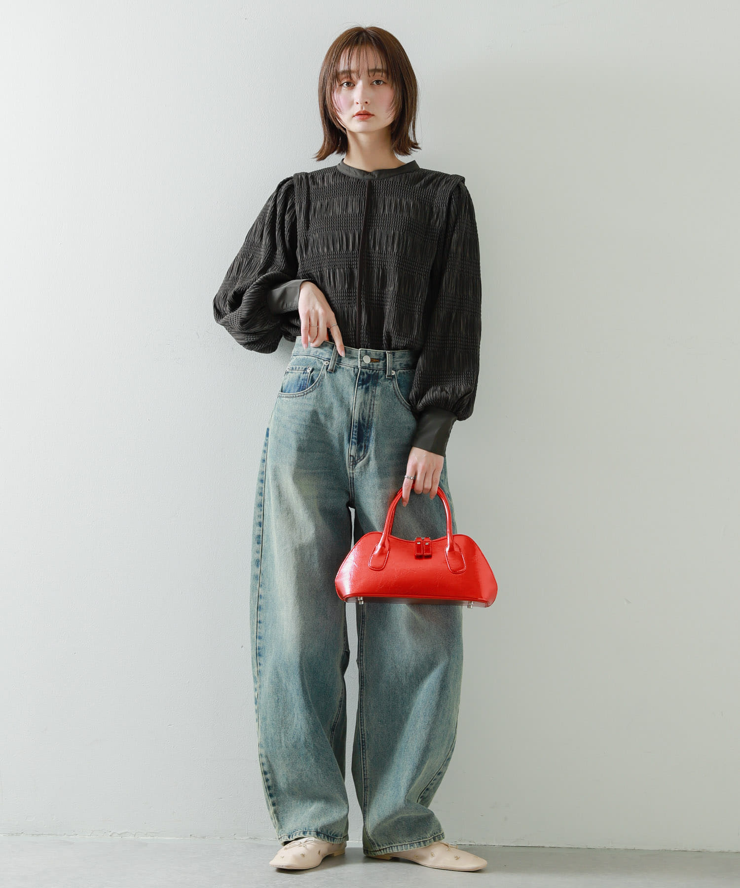 ハートボストンバッグ RED one
