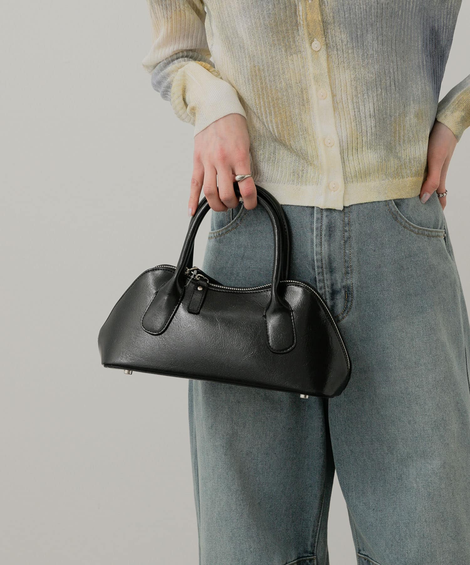 ハートボストンバッグ BLACK one