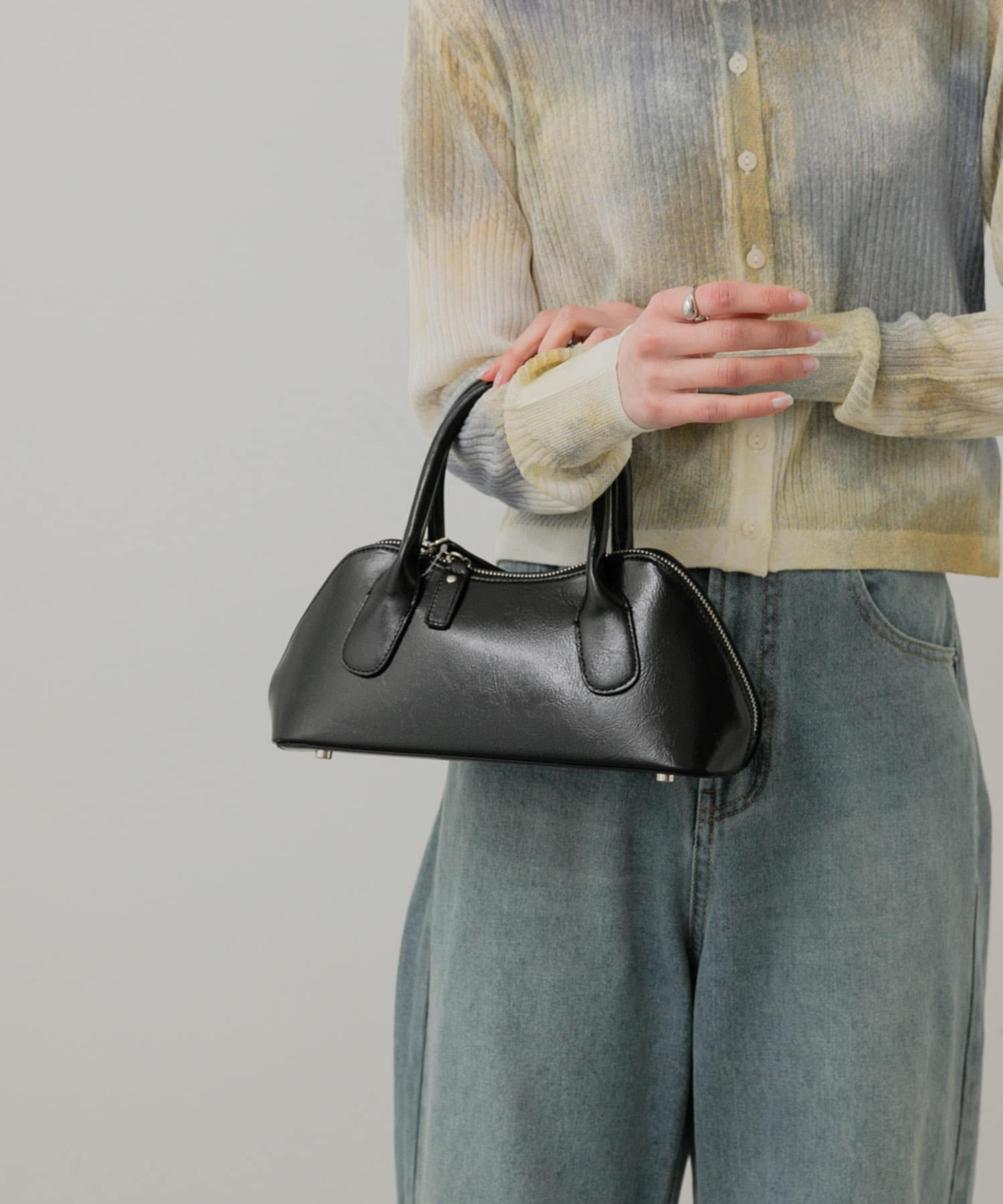 ハートボストンバッグ BLACK one