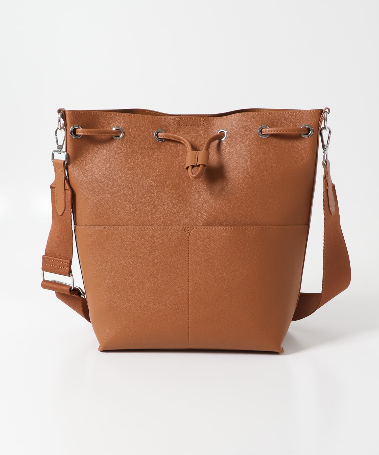 アウトポケットバケットバッグ BROWN one