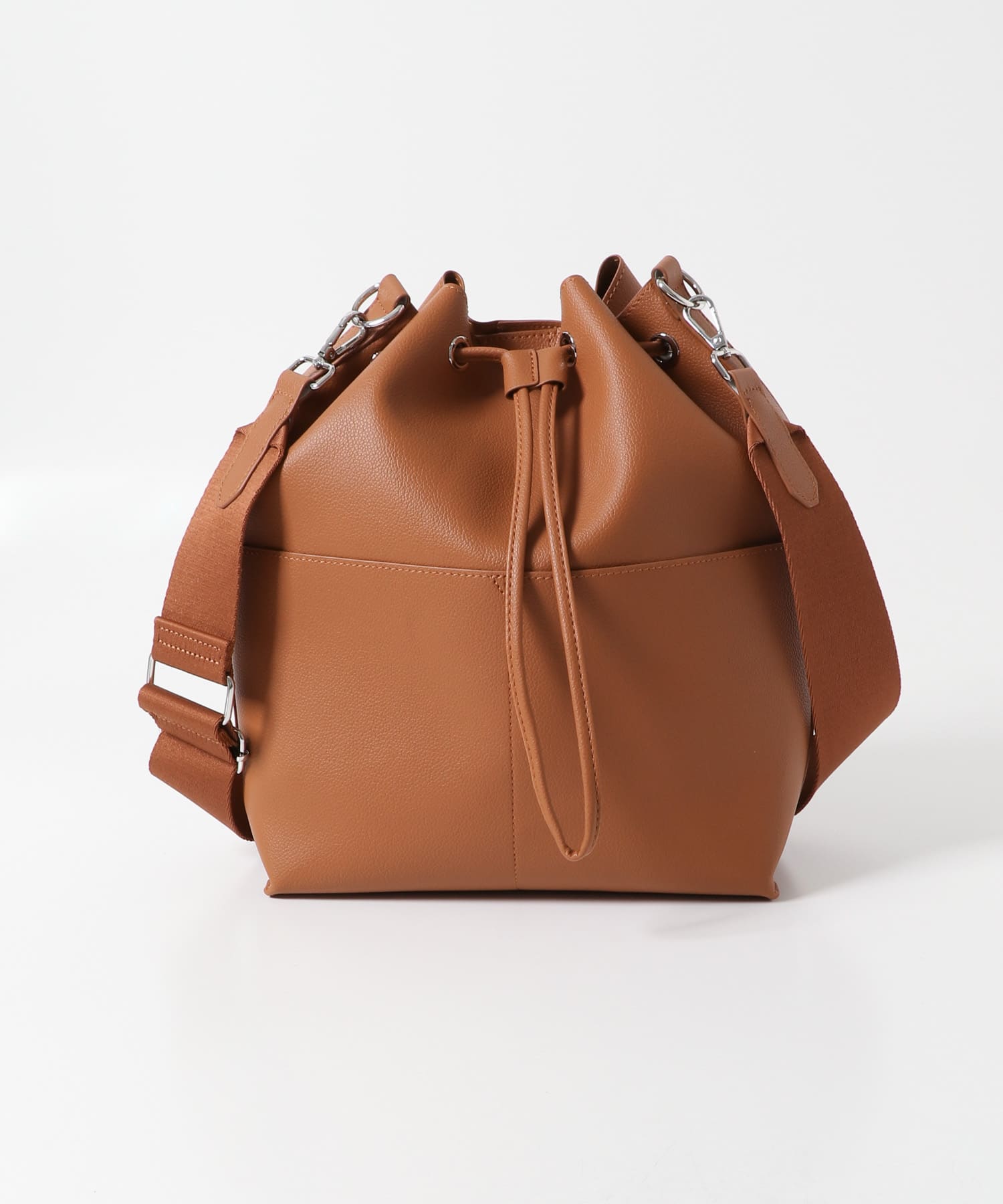 アウトポケットバケットバッグ BROWN one