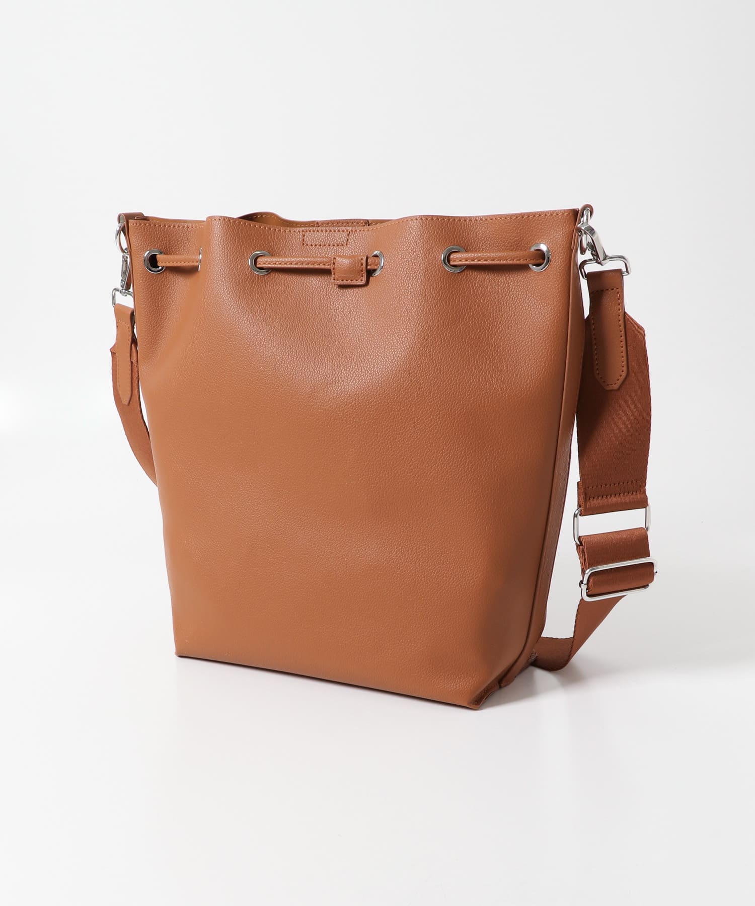 アウトポケットバケットバッグ BROWN one
