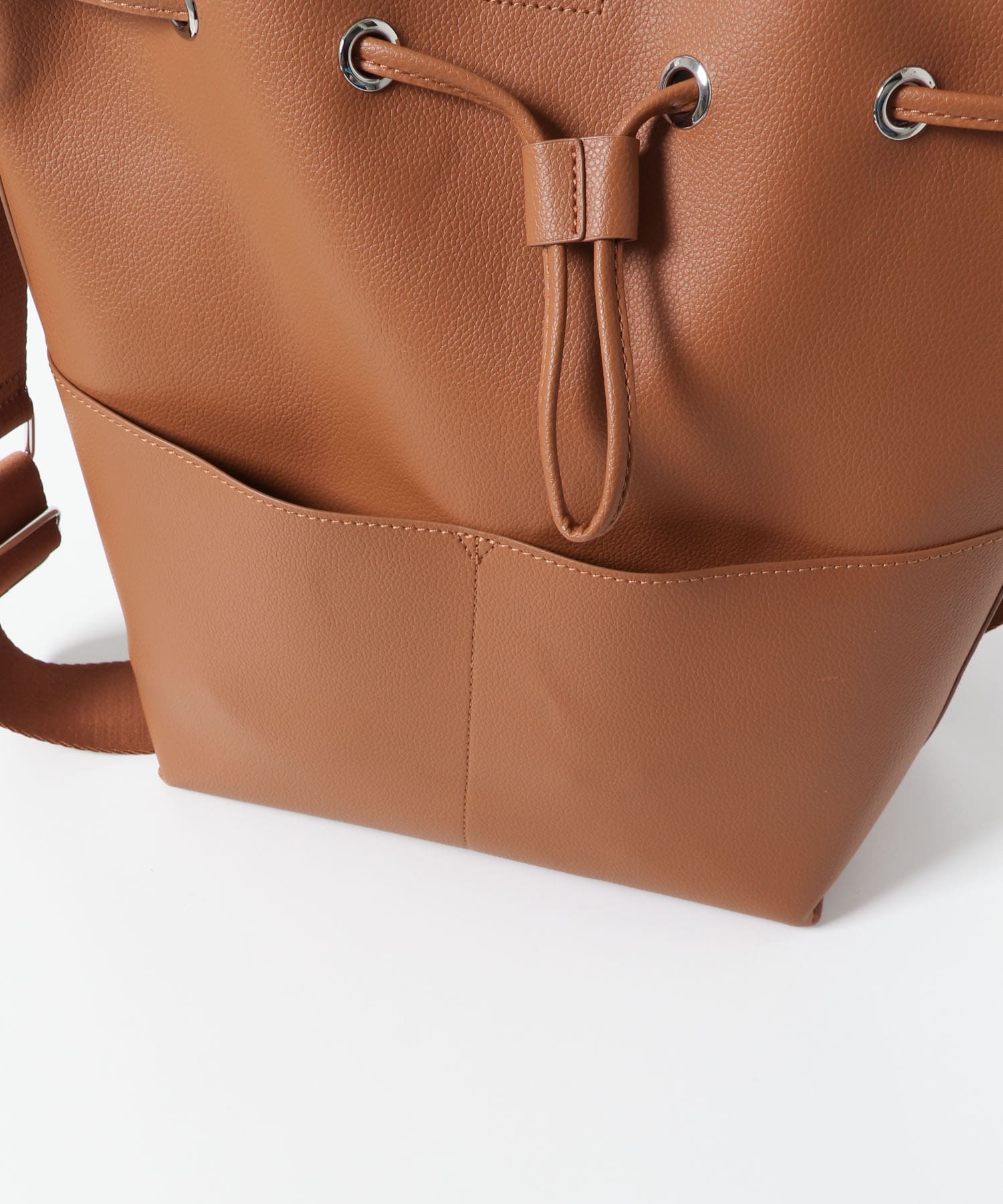 アウトポケットバケットバッグ BROWN one