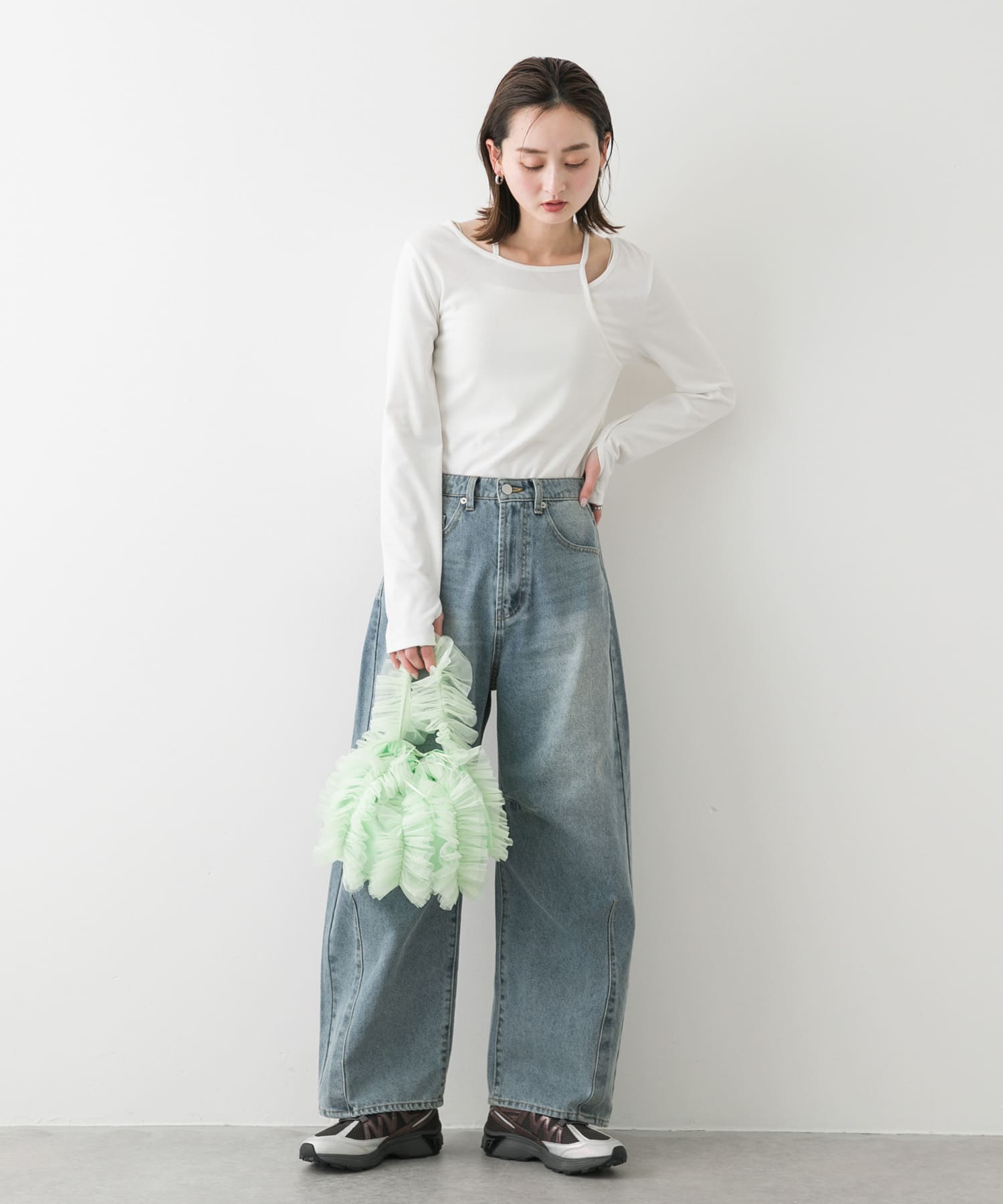 チュールハンドバッグ MINT one