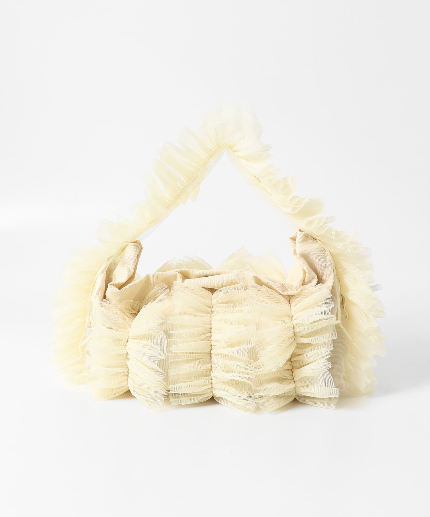 チュールハンドバッグ IVORY one