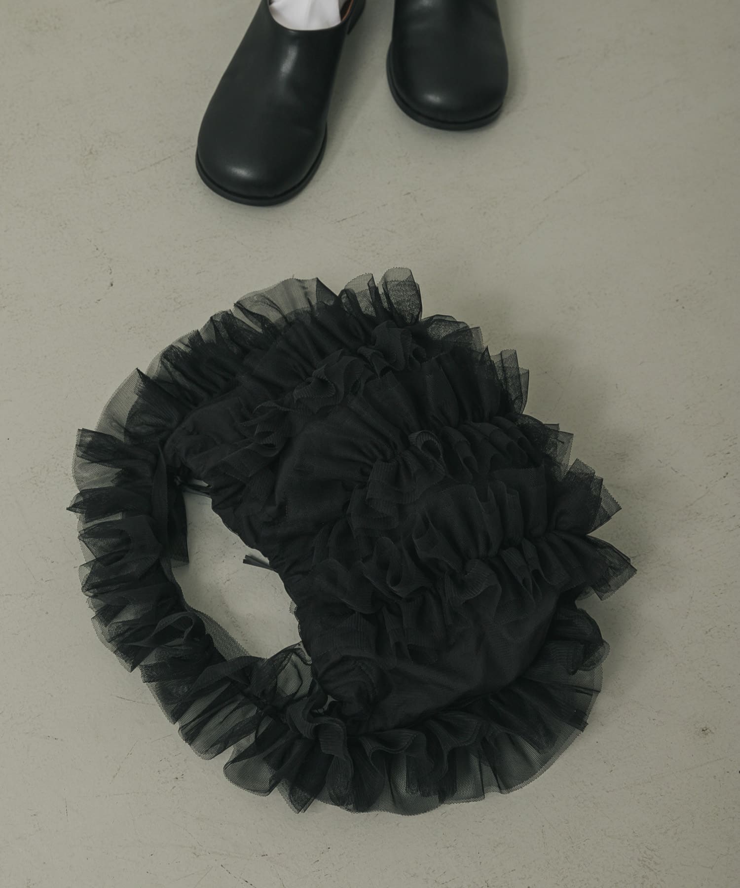 チュールハンドバッグ