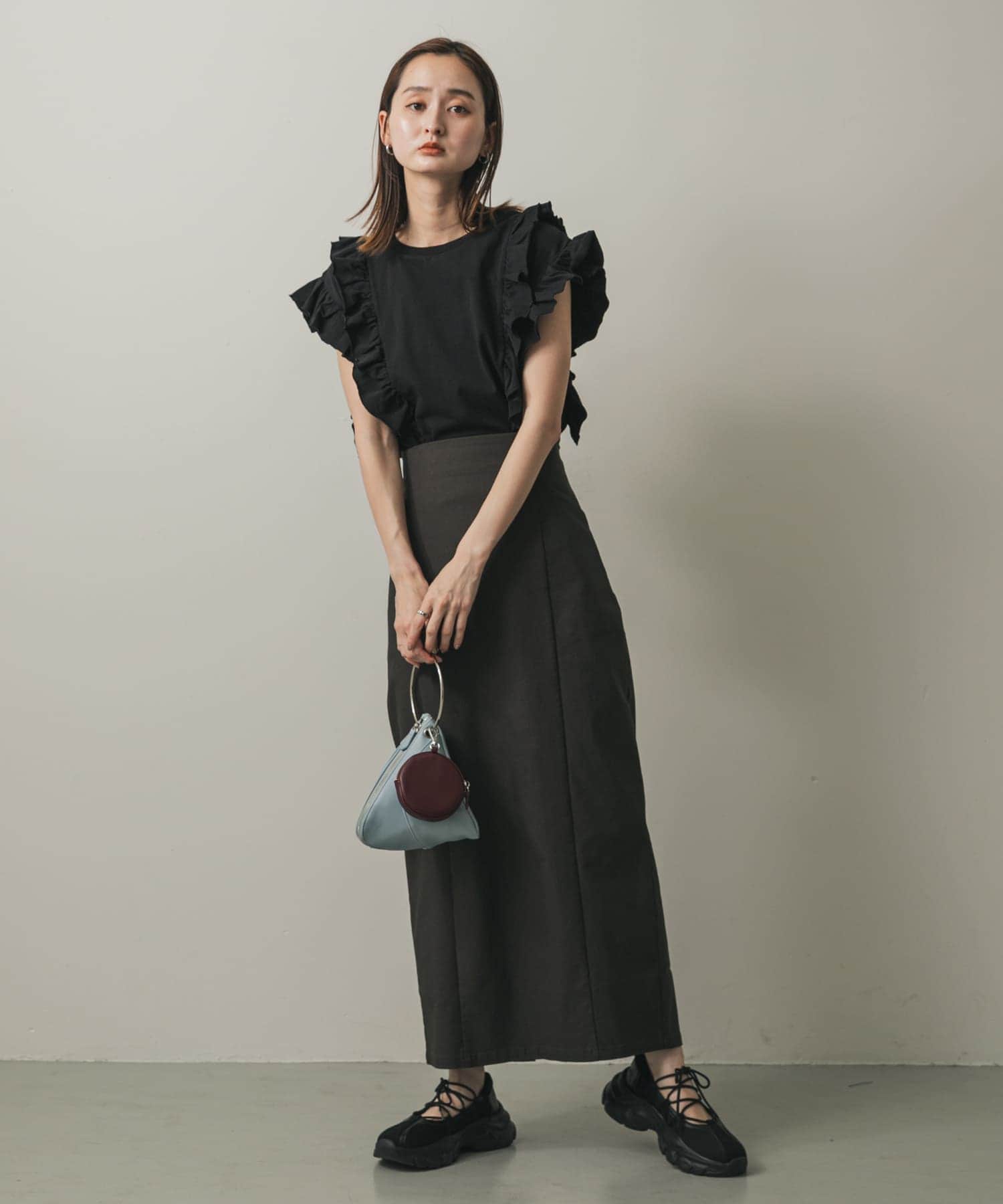 フープハンドルバッグ L.BLUE one