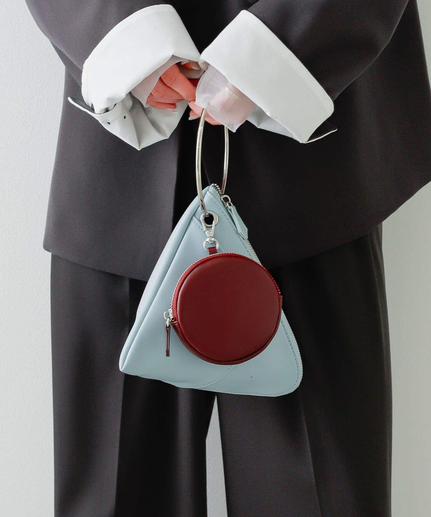 フープハンドルバッグ L.BLUE one