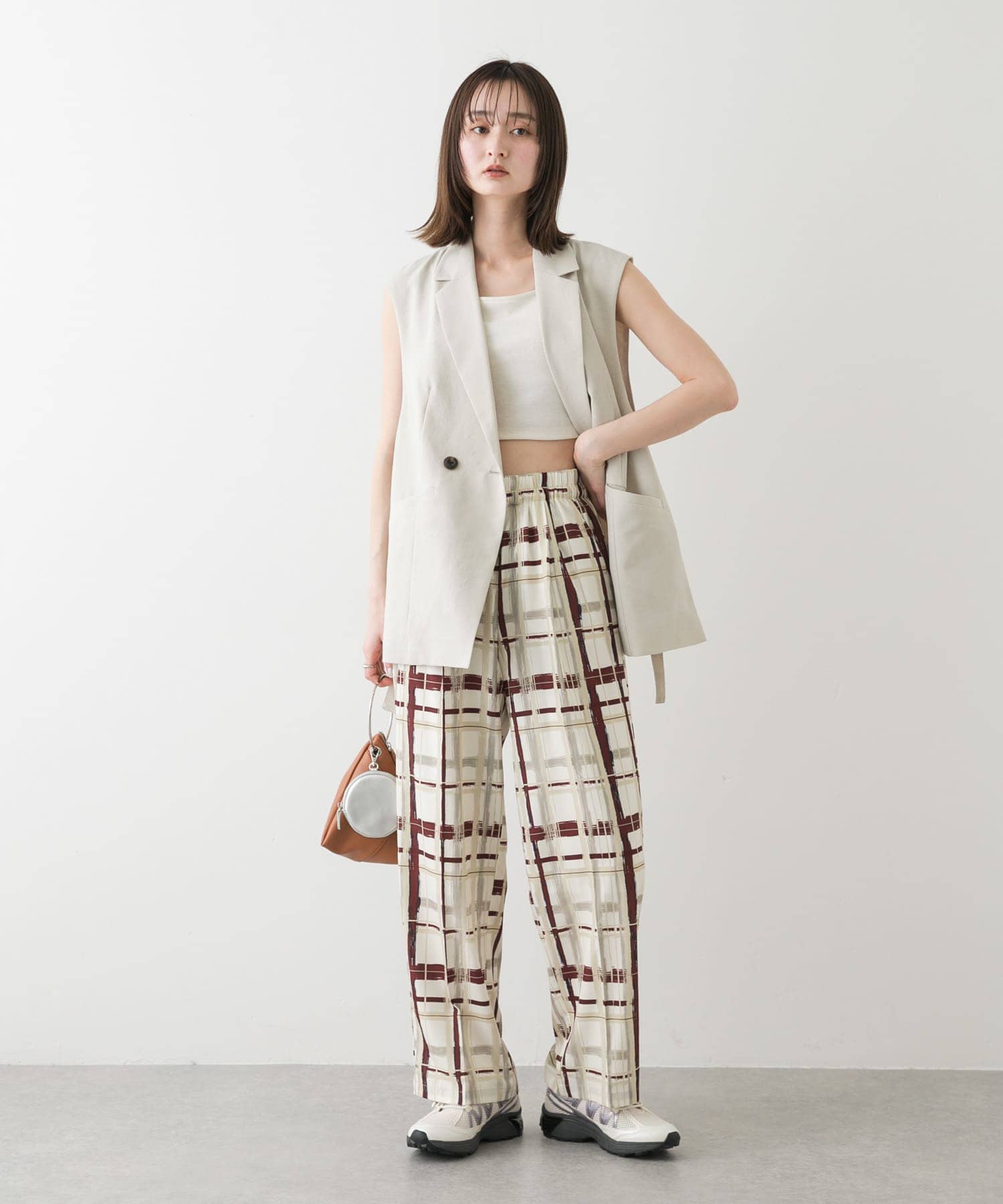 フープハンドルバッグ CAMEL one