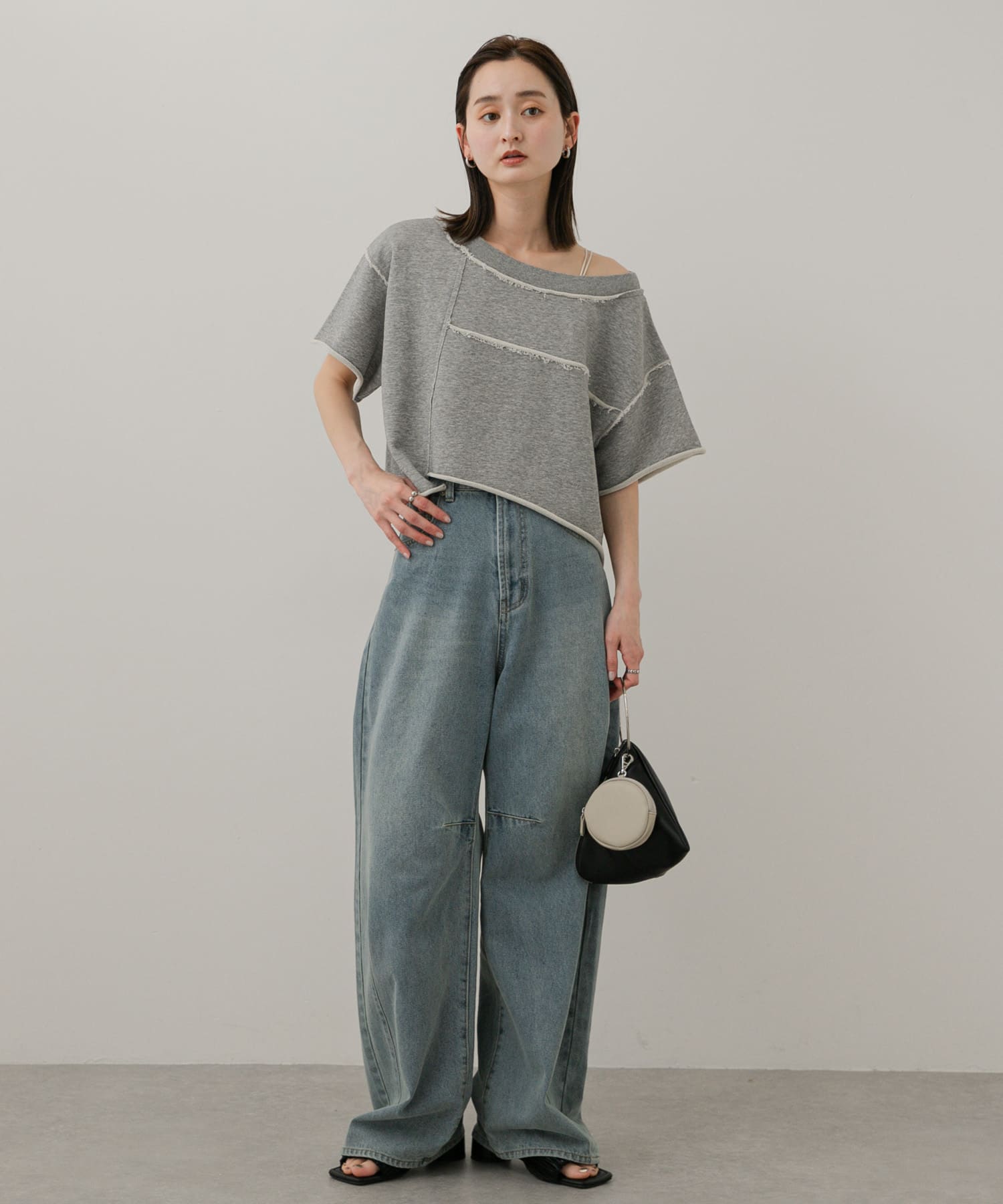 フープハンドルバッグ BLACK one