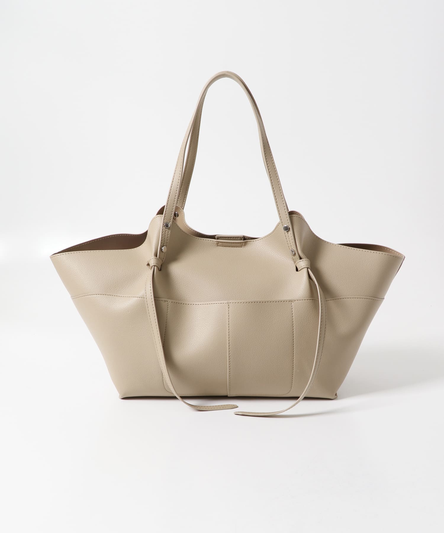 アウトポケットトートバッグ BEIGE one