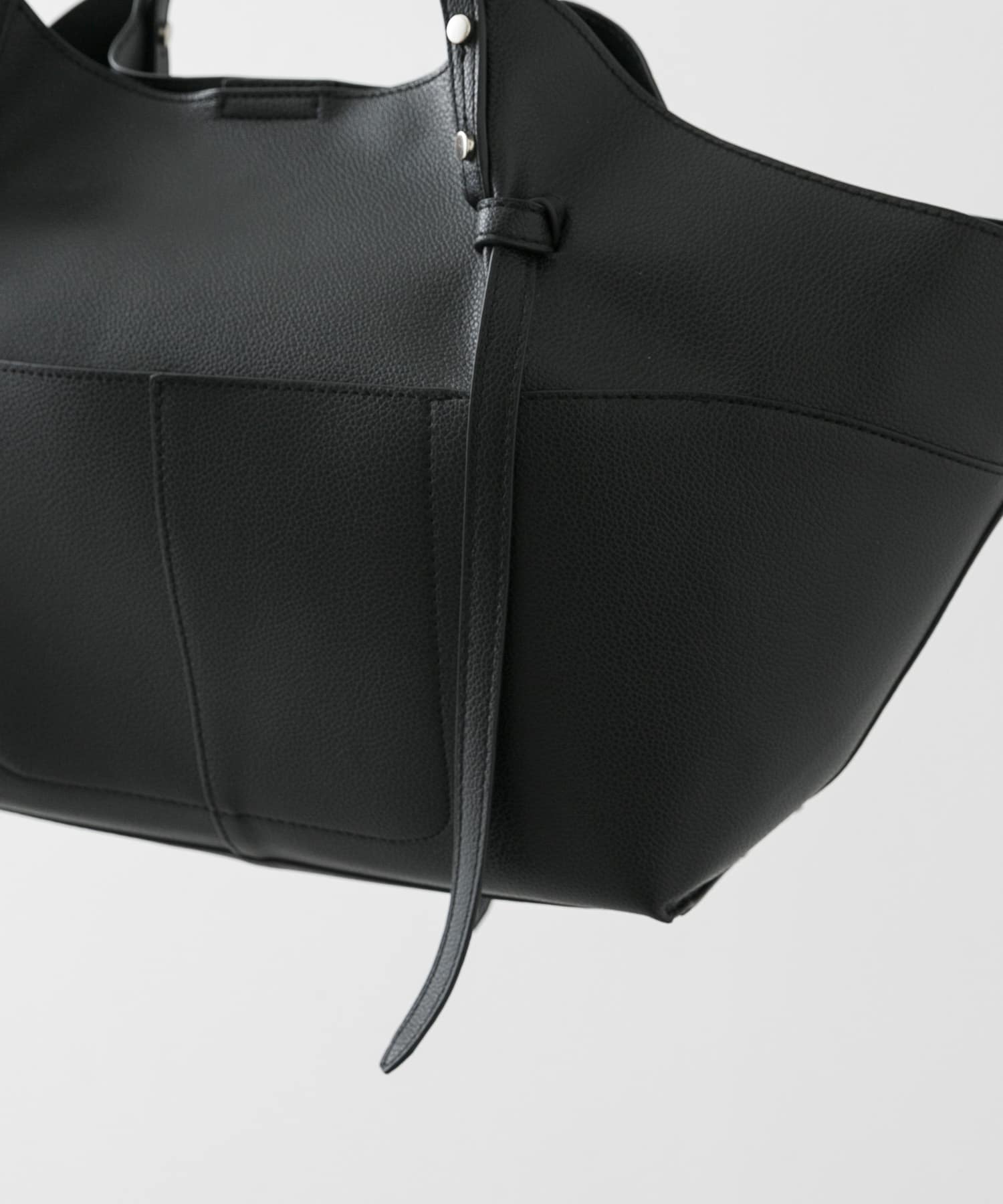 アウトポケットトートバッグ BLACK one