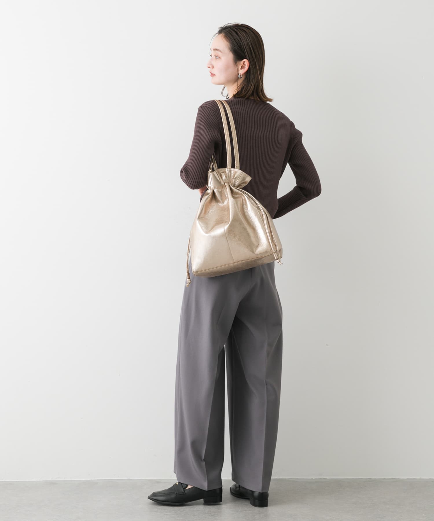メタリックトートバッグ GOLD one
