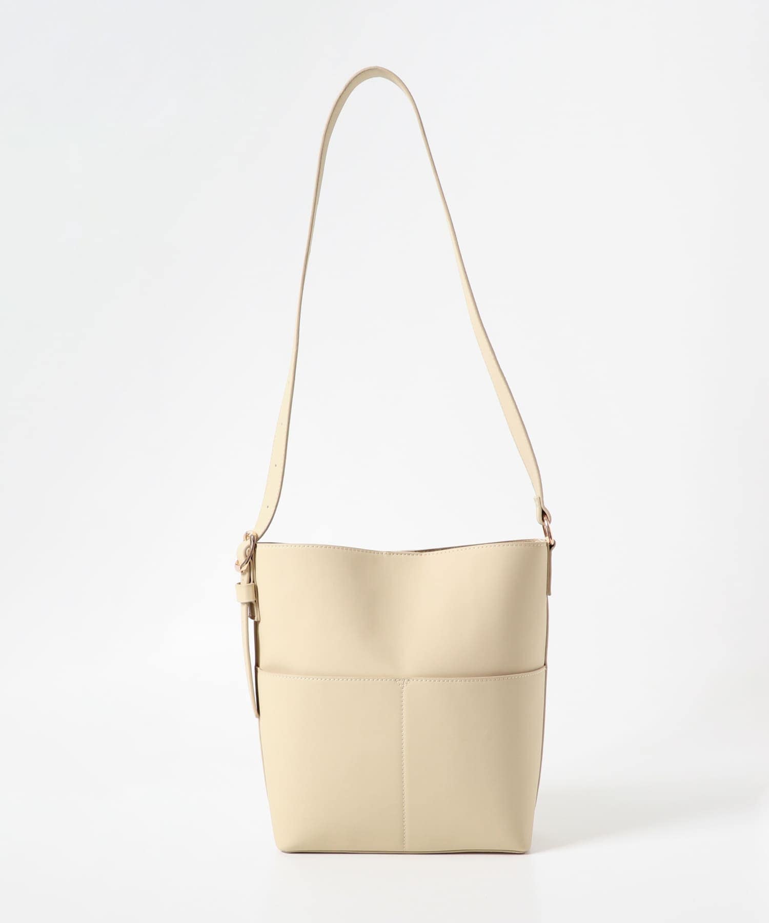 『防汚』アウトポケットショルダーバッグ BEIGE one