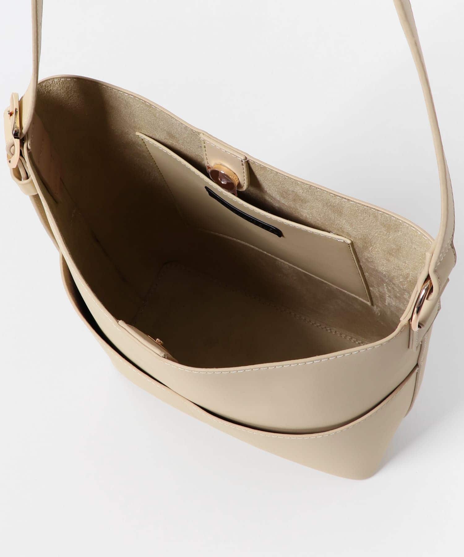 『防汚』アウトポケットショルダーバッグ BEIGE one