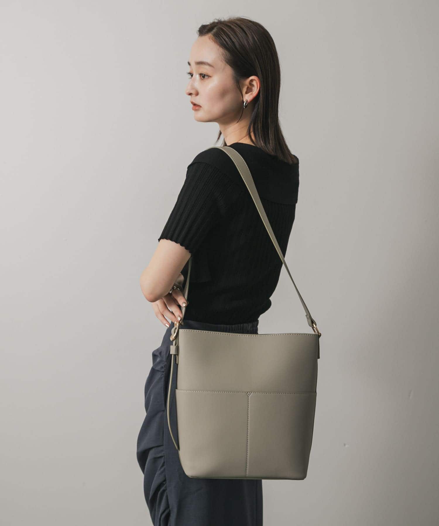 『防汚』アウトポケットショルダーバッグ L.GRAY one