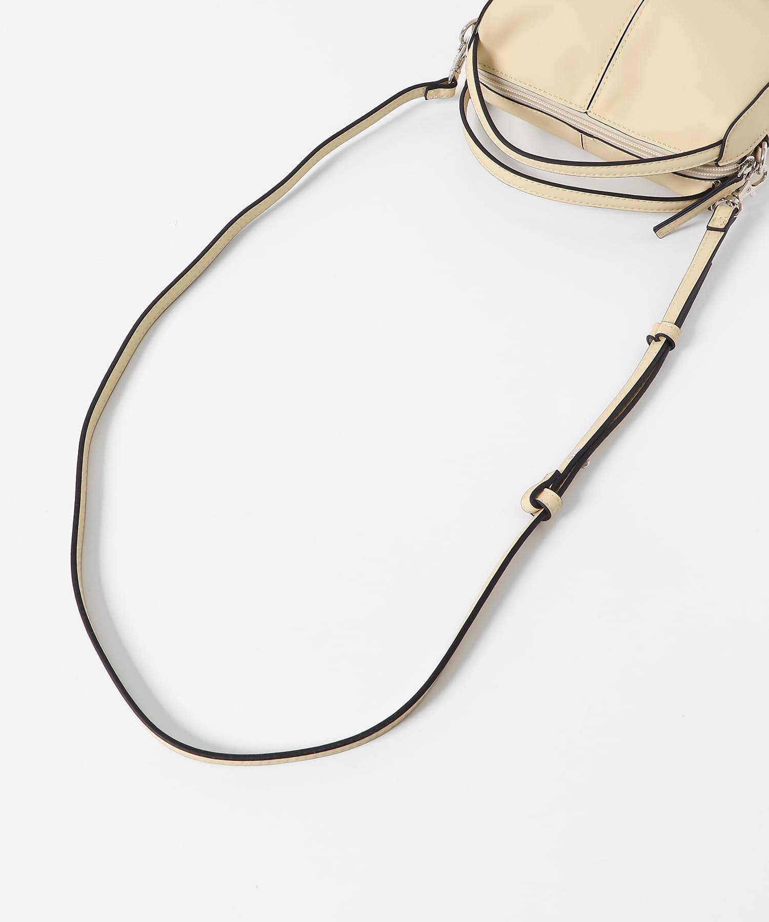 『防汚』2WAYセンターシームプチショルダーバッグ BEIGE one