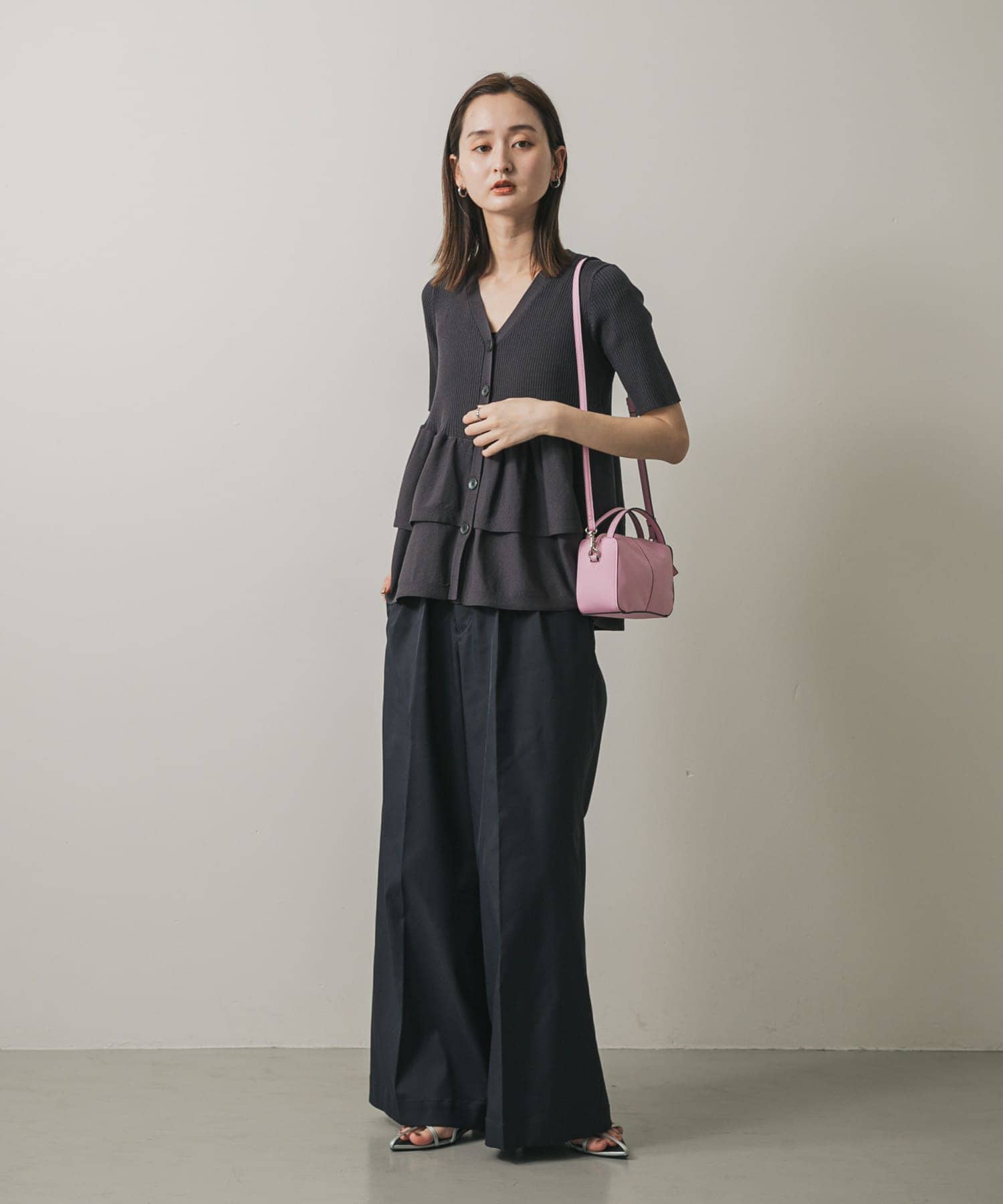 『防汚』2WAYセンターシームプチショルダーバッグ PINK one