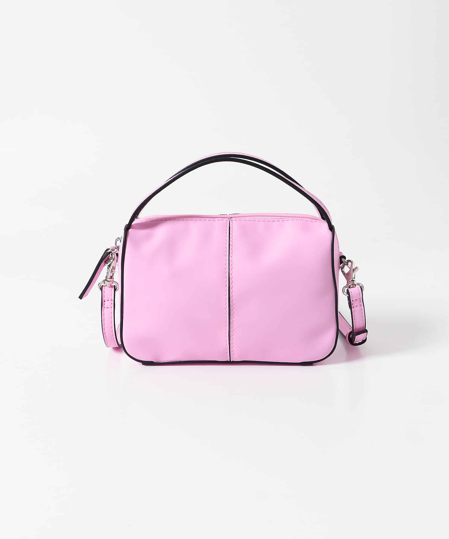 『防汚』2WAYセンターシームプチショルダーバッグ PINK one