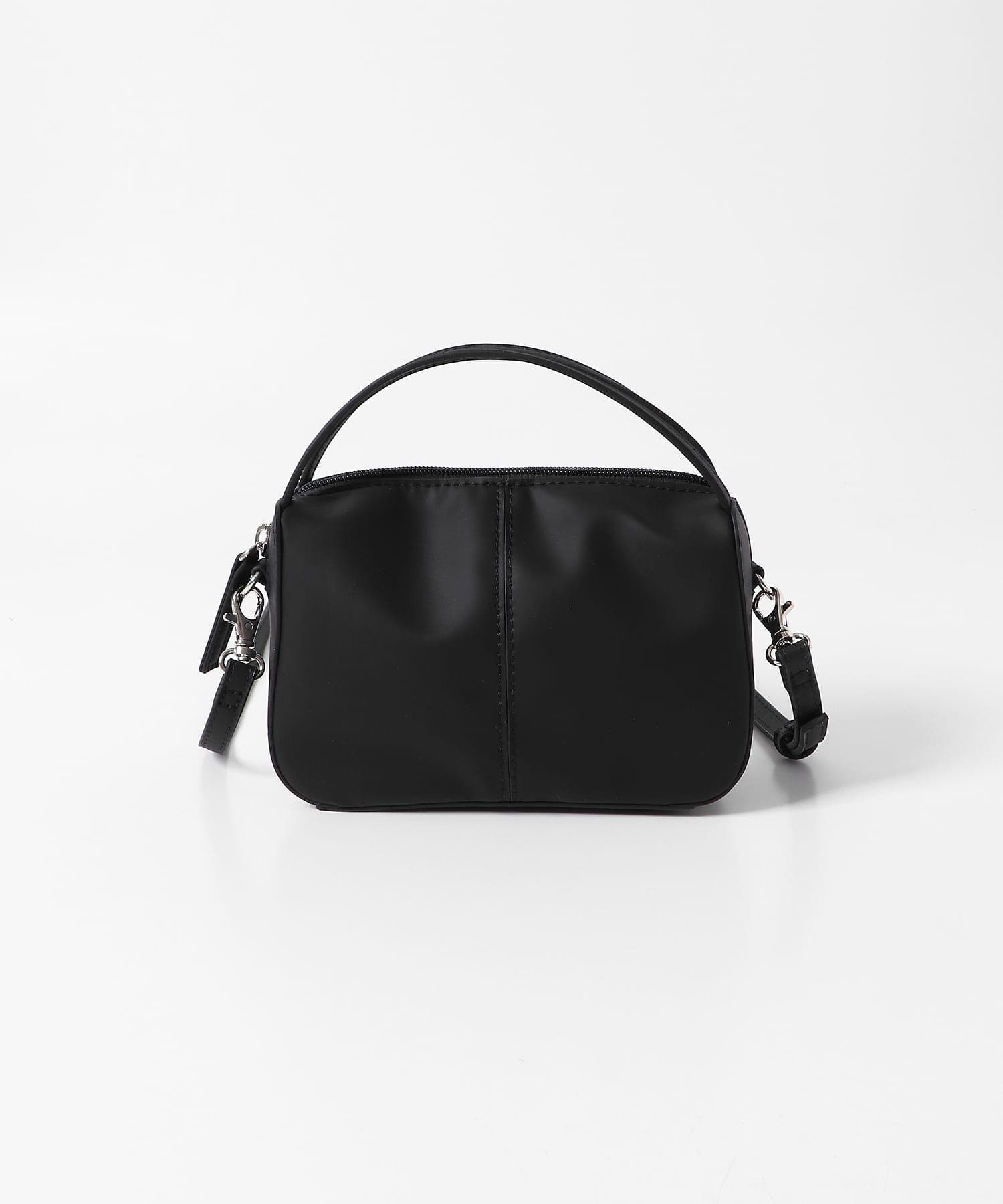 『防汚』2WAYセンターシームプチショルダーバッグ BLACK one