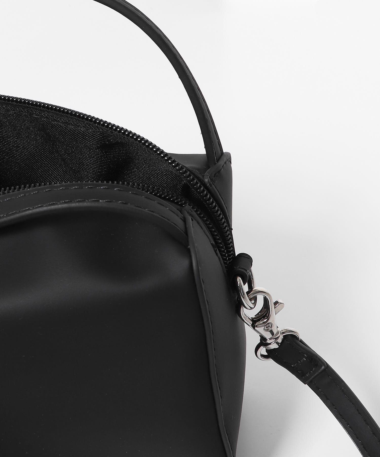 『防汚』2WAYセンターシームプチショルダーバッグ BLACK one