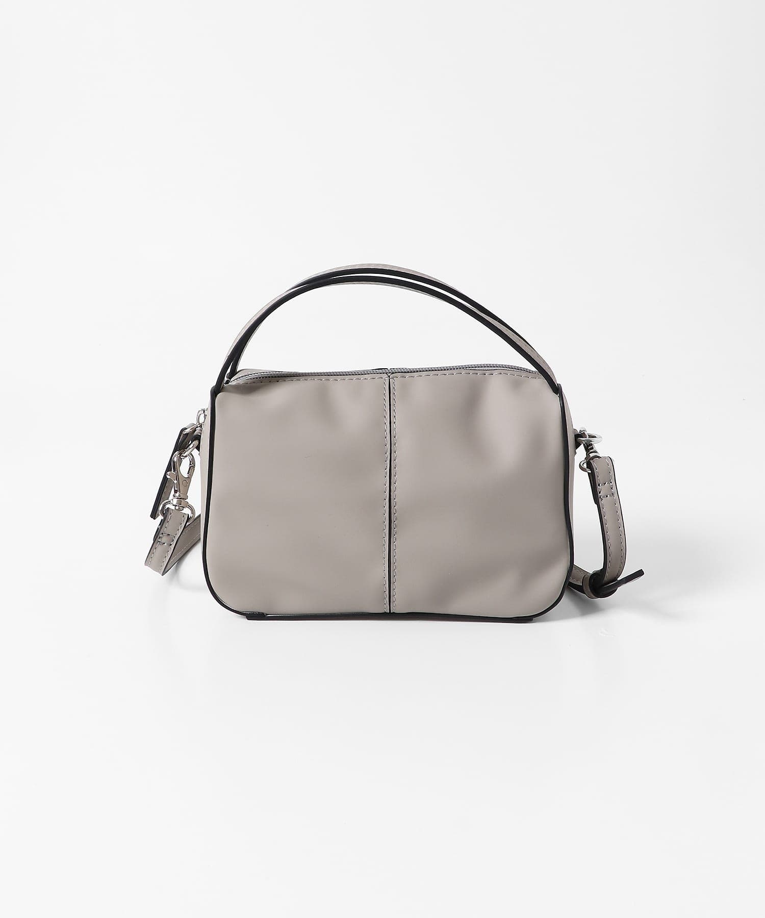 『防汚』2WAYセンターシームプチショルダーバッグ L.GRAY one